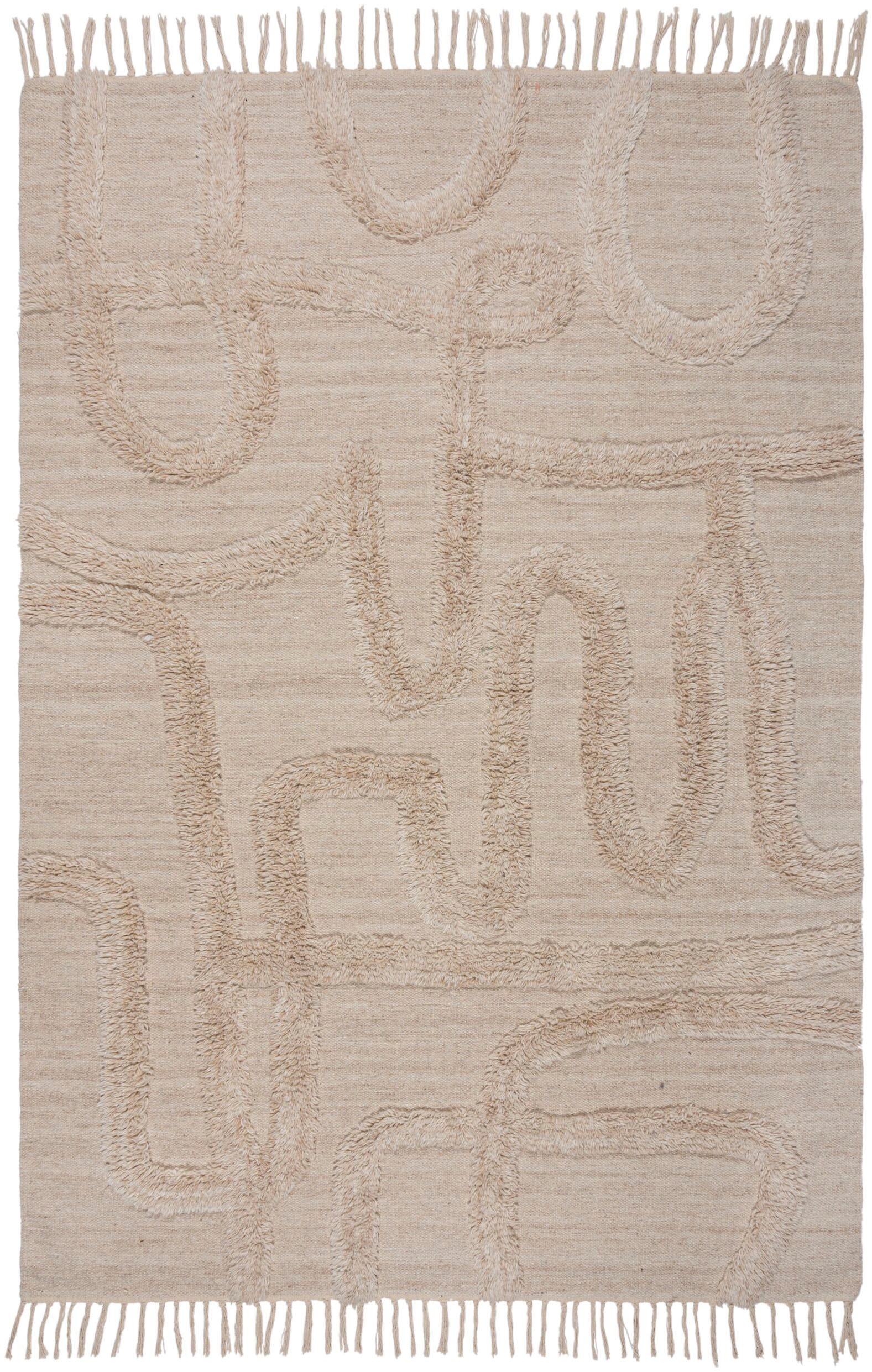 FLAIR RUGS Teppich »Loma«, rechteckig, 20 mm Höhe, mit Fransen