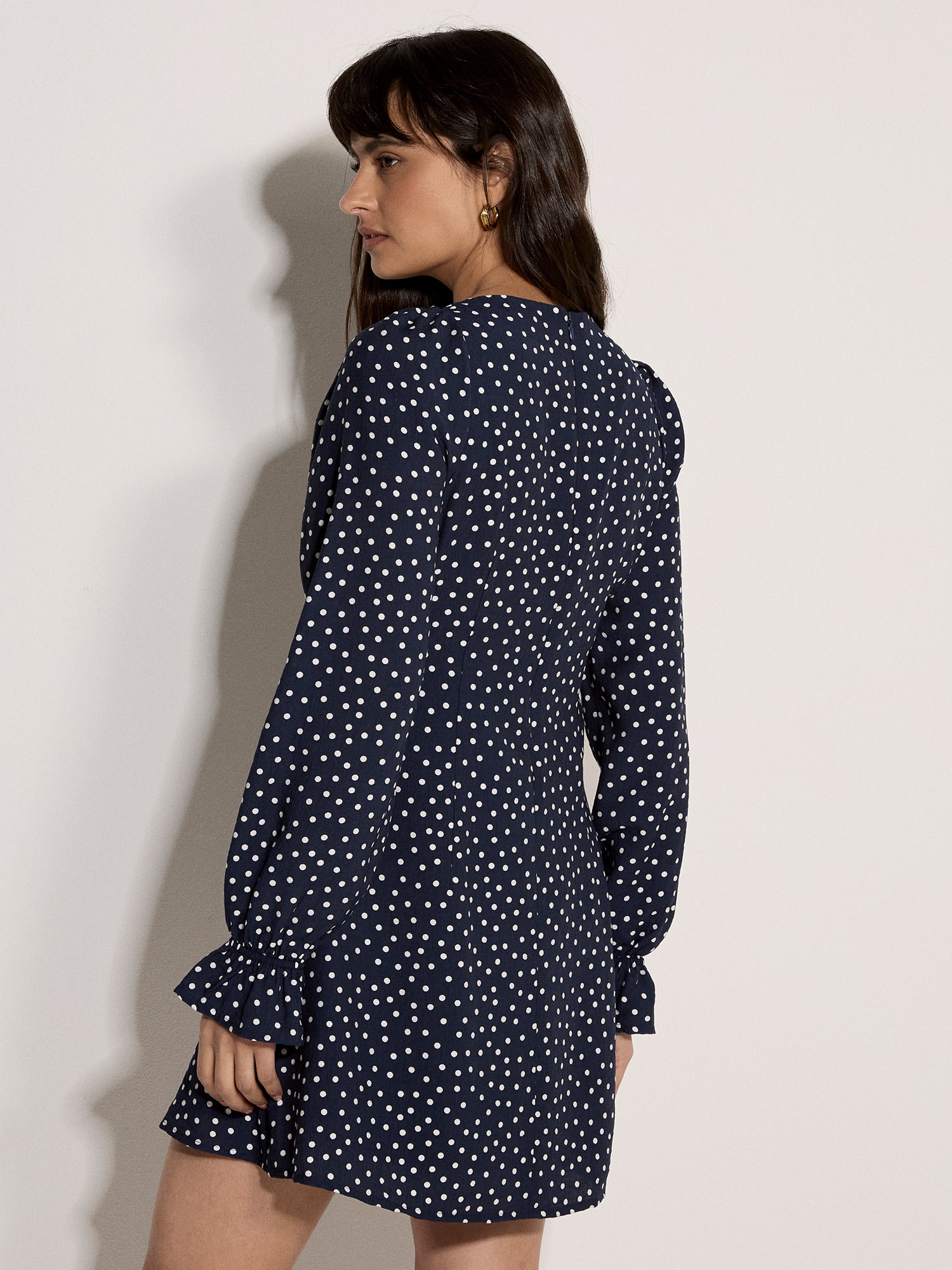 Apricot Minikleid »Minikleid mit Polka-Dot-Muster« mit Reißverschluss