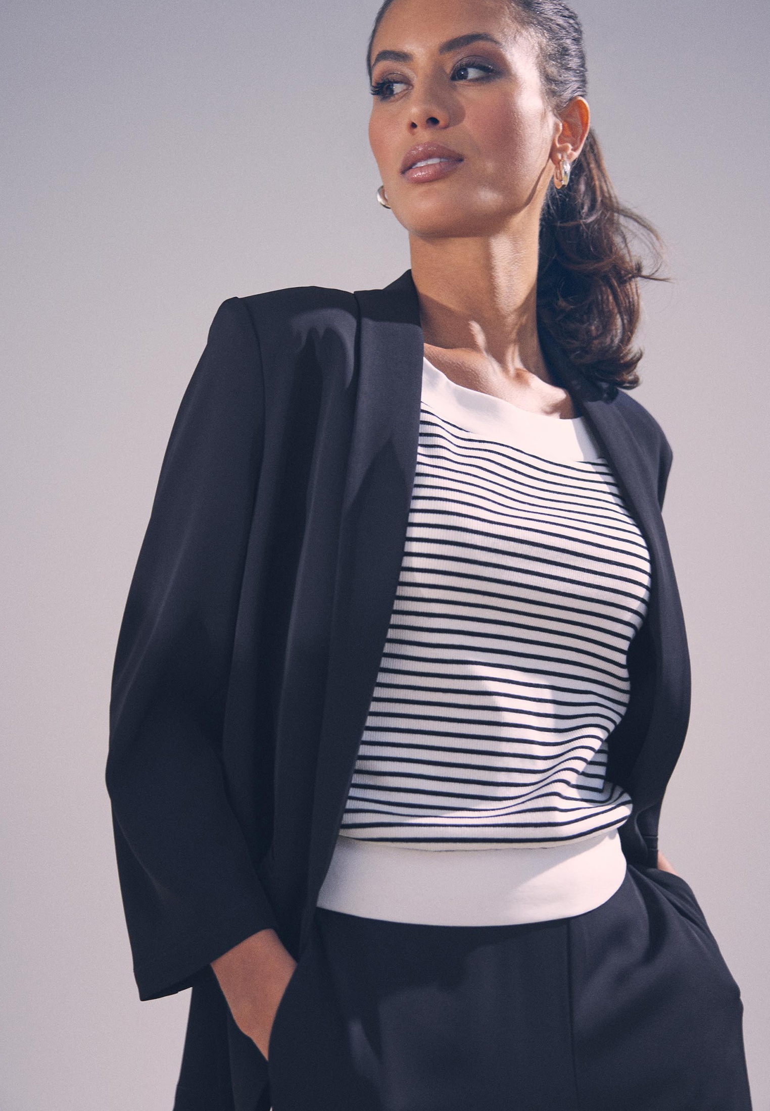 Zero Jackenblazer »zero Blazer offener Style«, Plain/ohne Details