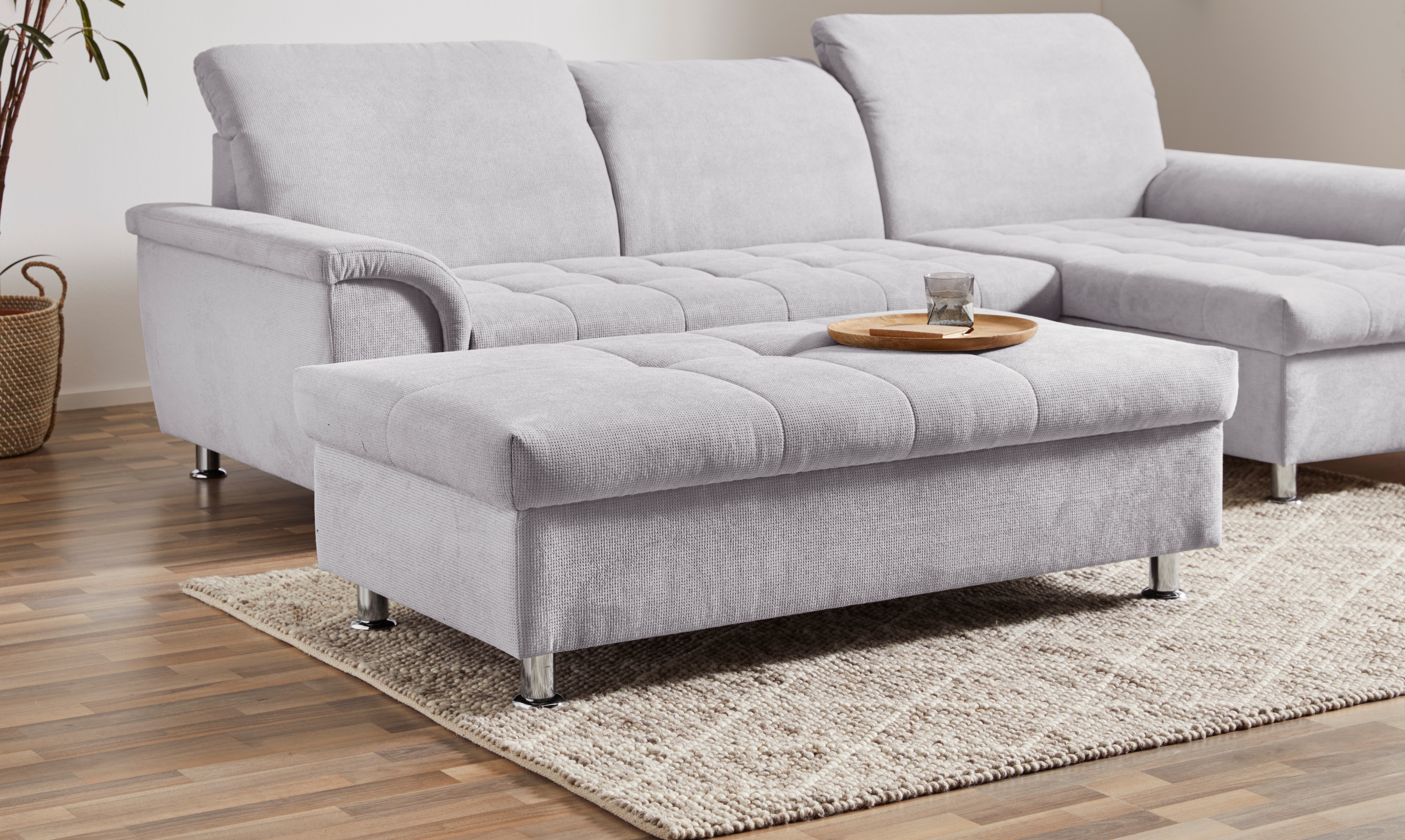 DOMO collection Stauraumhocker "FRANZI, elegant, komfortabel" mit großem Stauraumfach
