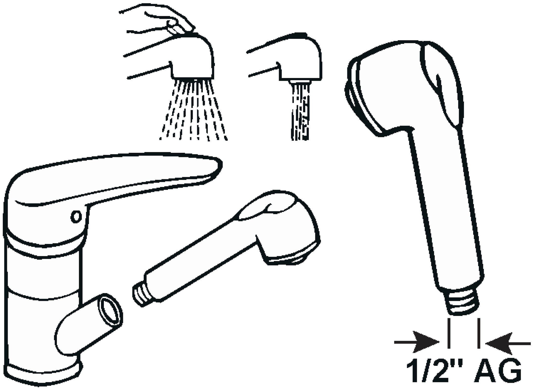 CORNAT Brausegarnitur »Küchen-Umschaltbrause«