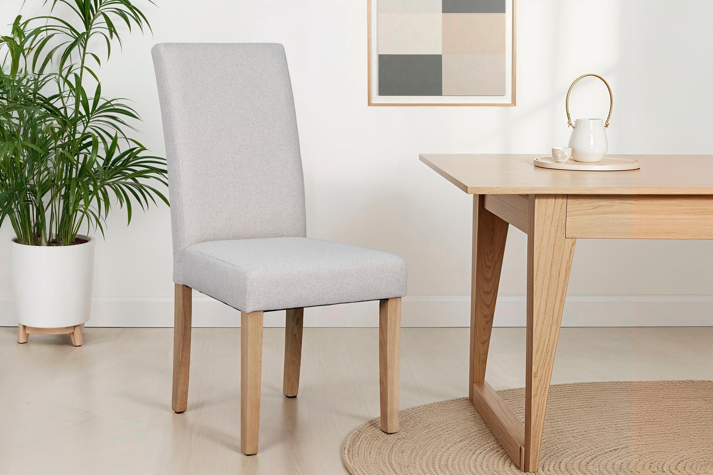 byLIVING Esszimmerstuhl "Elias" (Set) 2 Stk. Webstoff mit Massivholz - Gest günstig online kaufen