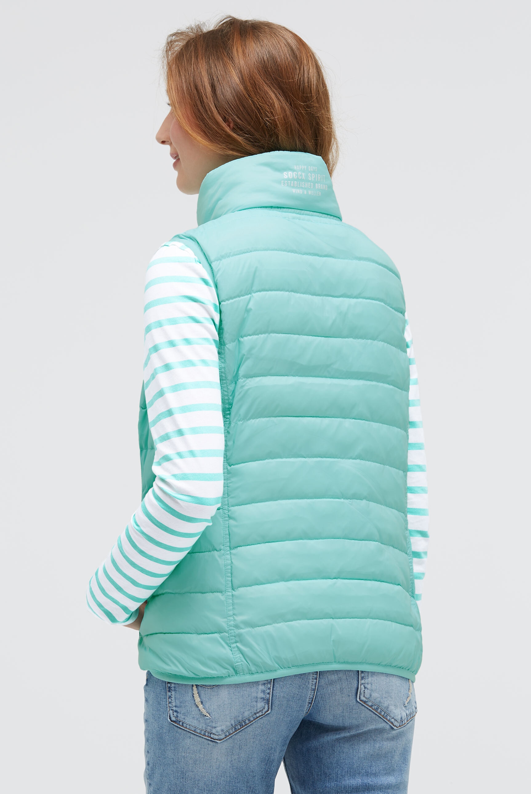 SOCCX Steppweste mit elastischem Saumabschluss