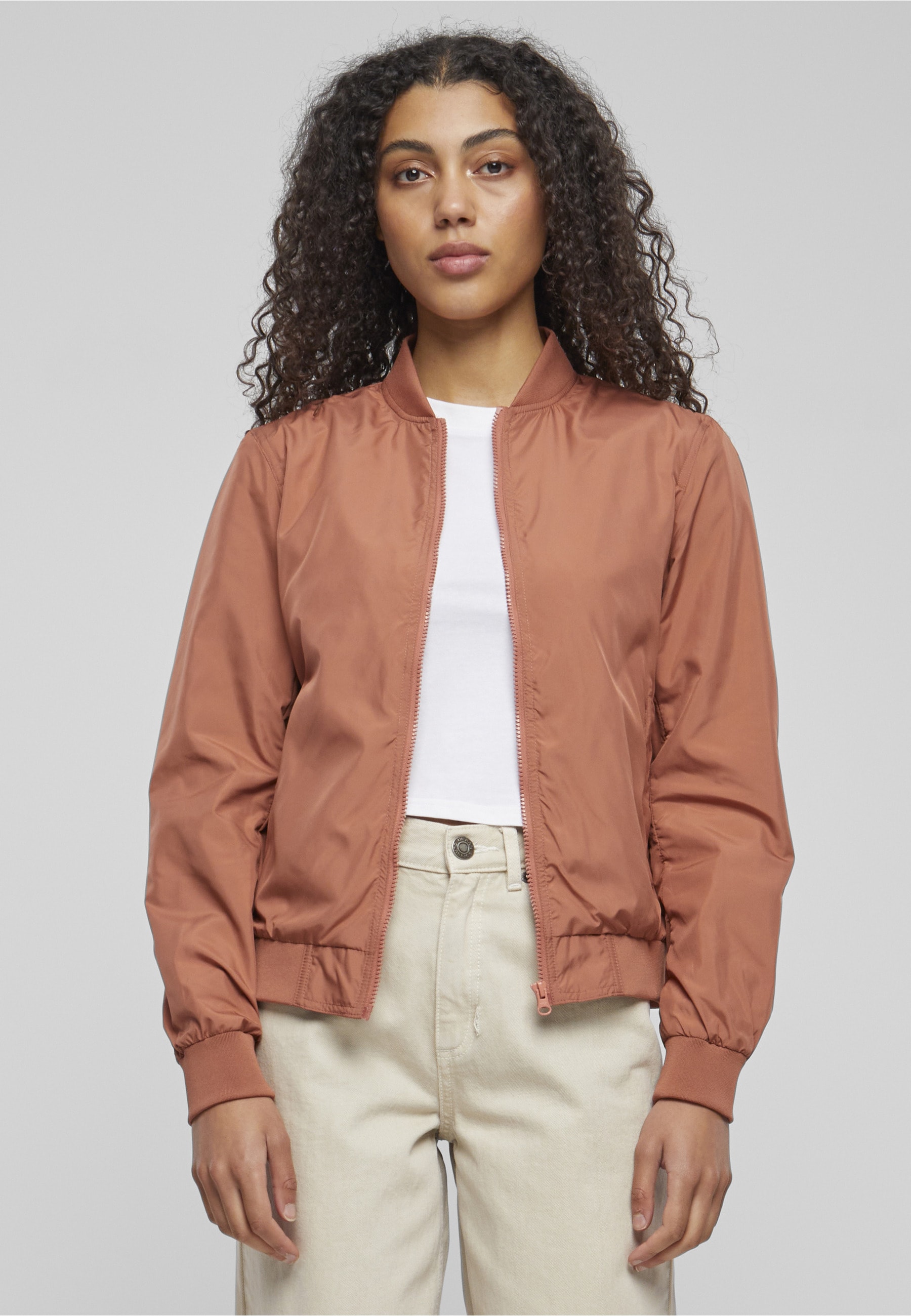 URBAN CLASSICS Allwetterjacke »Urban Classics Damen Ladies Light Bomber Jacket« 1 Stk. tlg. ohne Kapuze