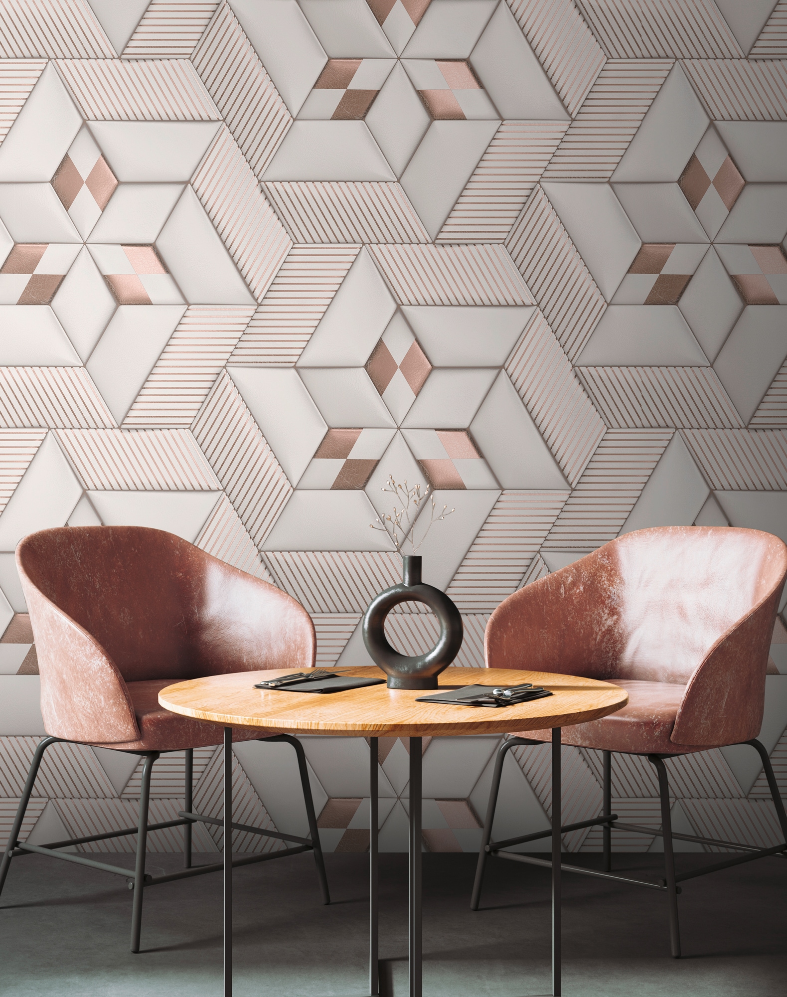 living walls Fototapete "Metropolitan Stories. Travel Styles. 3D-Tapete" gemustert matt neutral glatt Fototapete 3D-Effekt Grafisch Metallic-Effekt Designtapete Tapeten