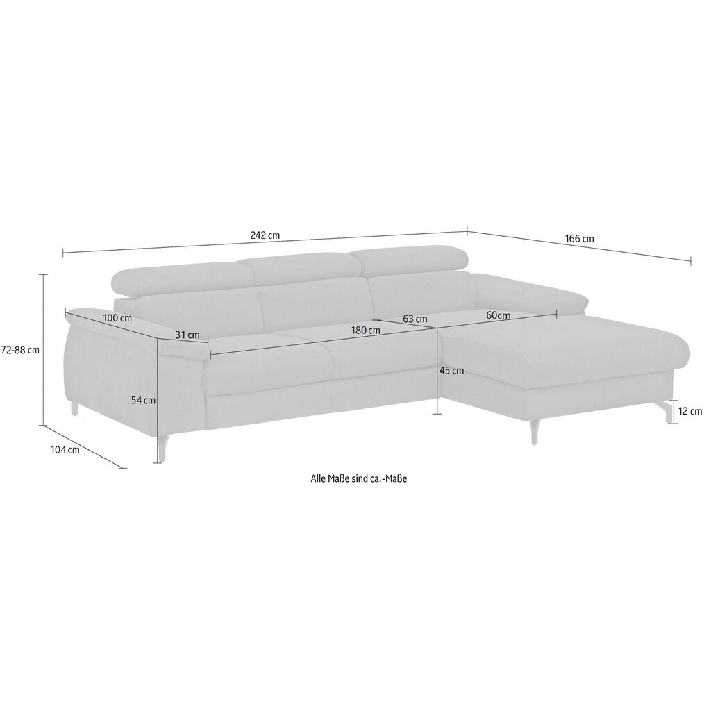 COTTA Ecksofa »Komaris L-Form«