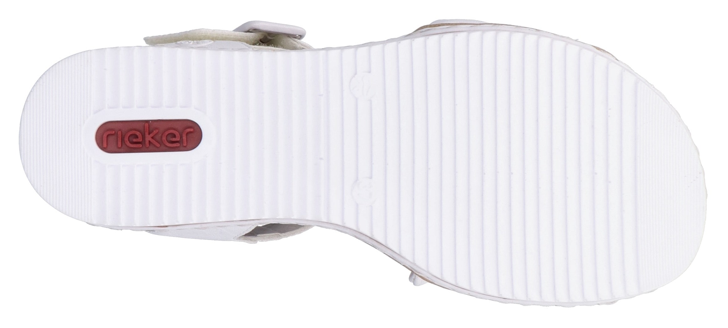 Rieker Sandalette, Keilsandale, Sommerschuh, Urlaubsschuh mit Klettriemchen