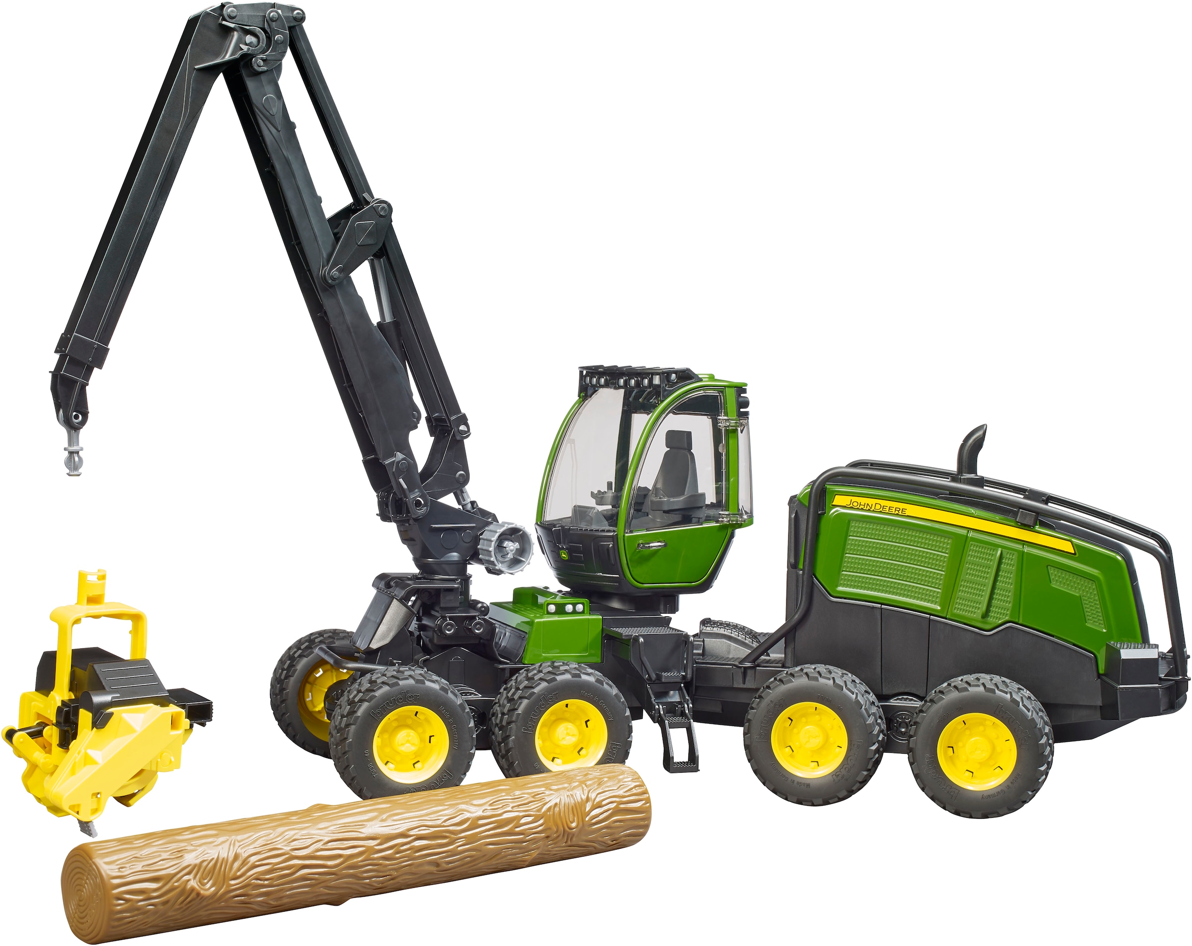 Bruder® Spielzeug-Forstmaschine »John Deere 1270G Harvester mit 1 Baumstamm (02135)« Made in Europe