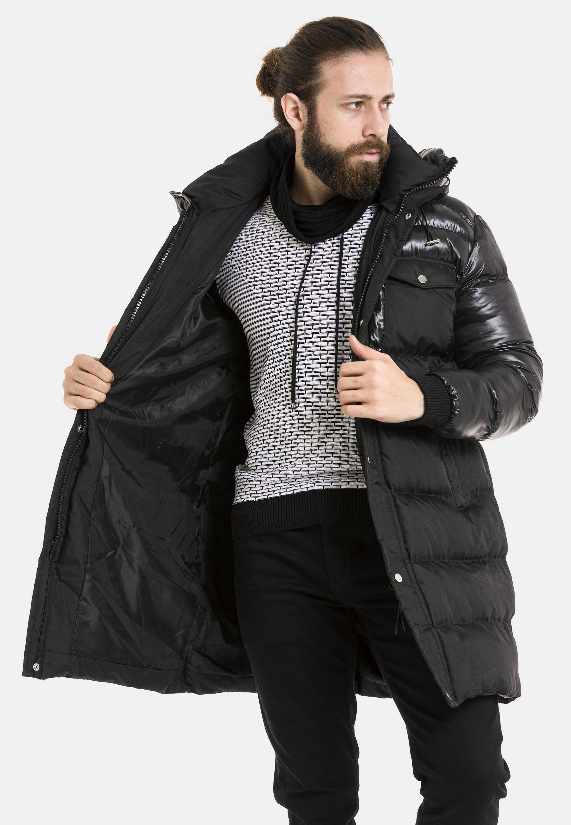 Cipo & Baxx Winterjacke »Jacke«, mit Kapuze, mit Kapuze