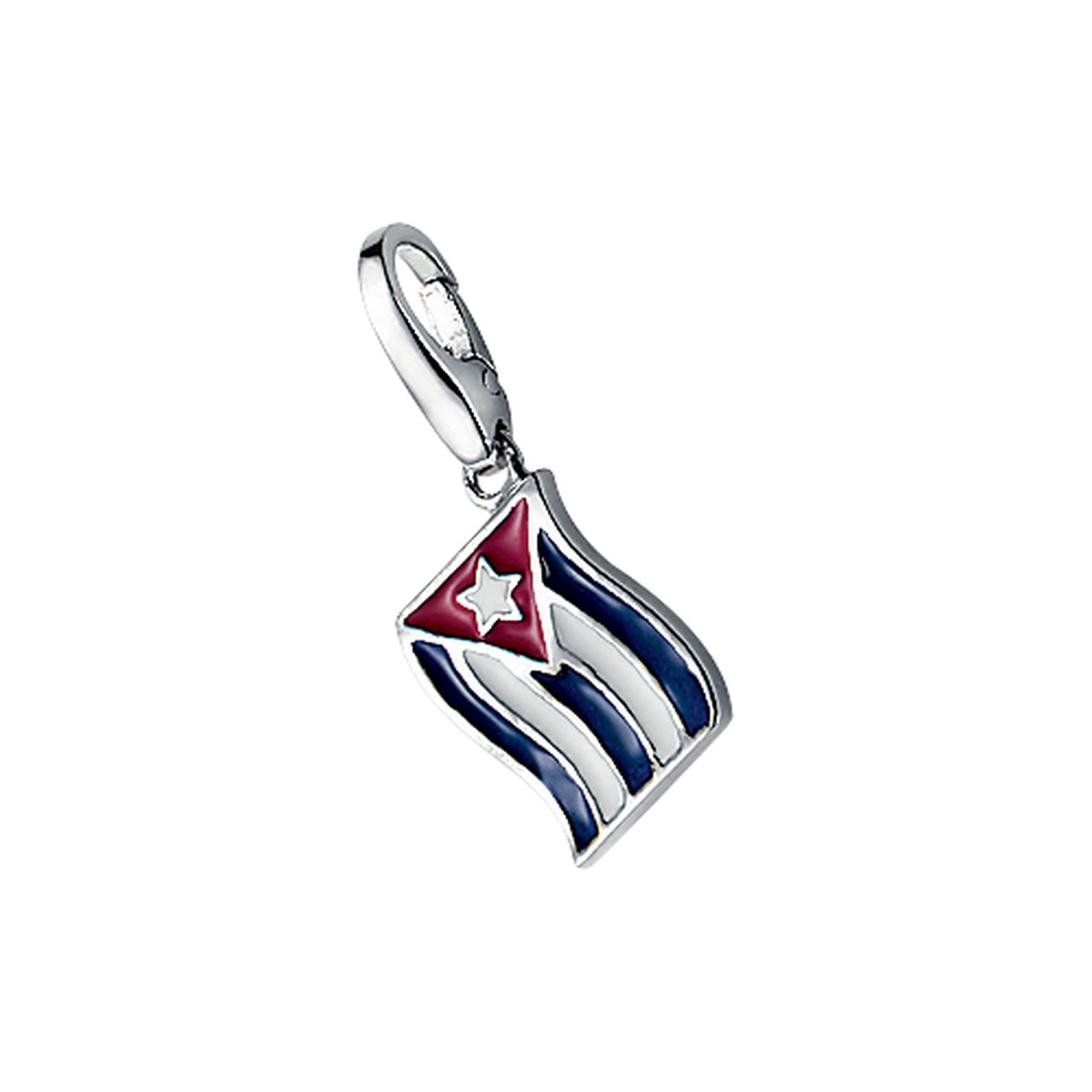 GIORGIO MARTELLO MILANO Charm-Einhänger »Kuba-Flagge Silber 92...