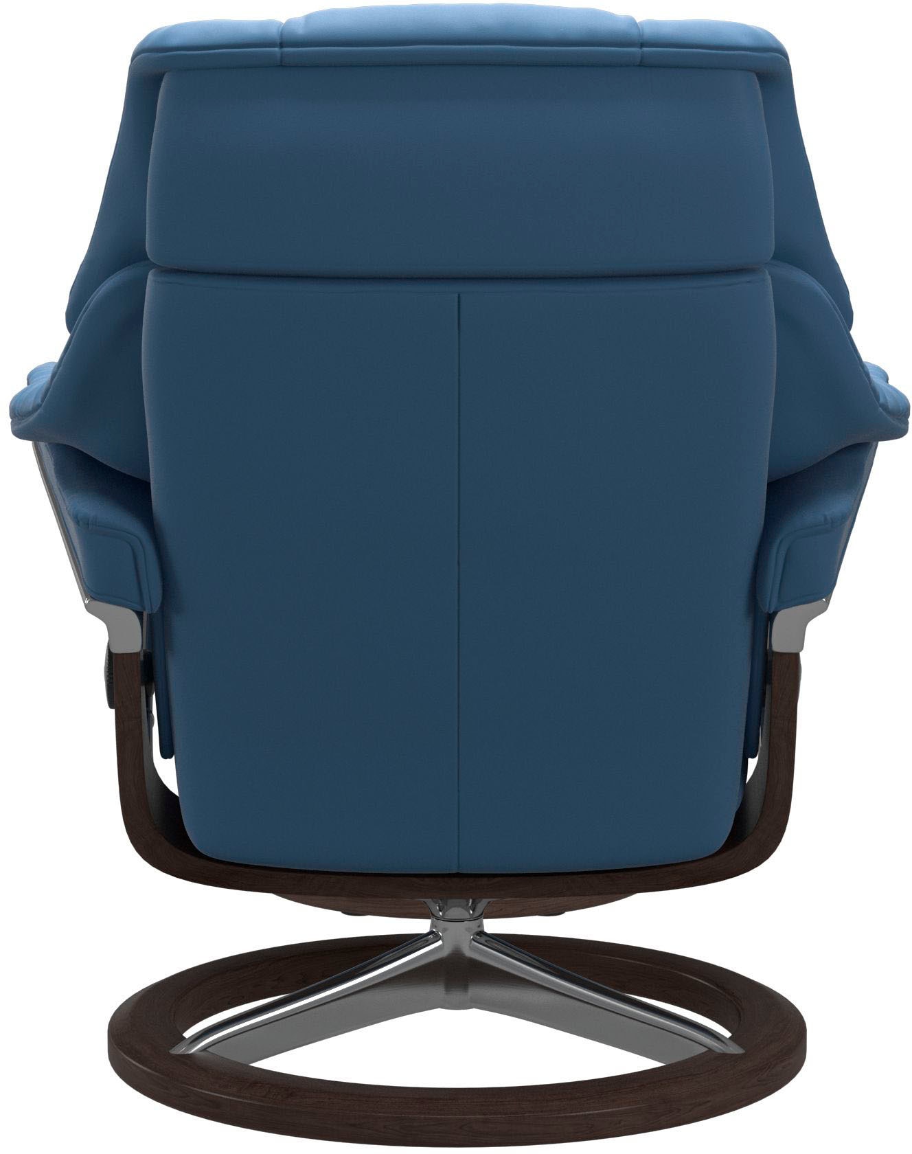 Stressless® Relaxsessel »Reno«, (Set, Relaxsessel mit Hocker), mit Hocker, mit Signature Base, Größe S, M & L, Gestell Wenge