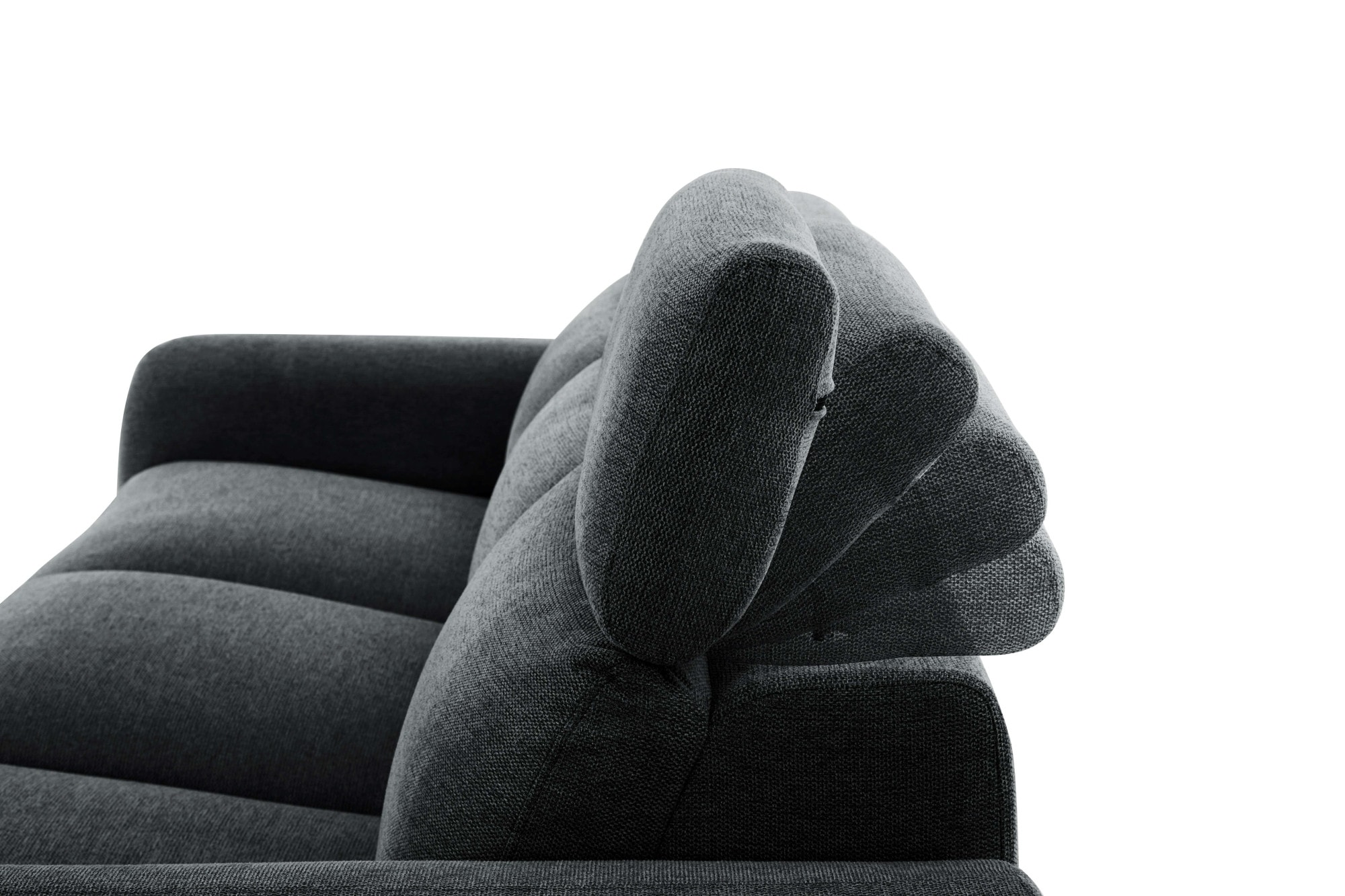 Home affaire Ecksofa »SKAANE Struktur, L-Form, 274 cm, manuelle u. elektrische Funktion,«, 274 cm, mit Kopfteilverstellung und man. oder elektr. Relaxfunktion