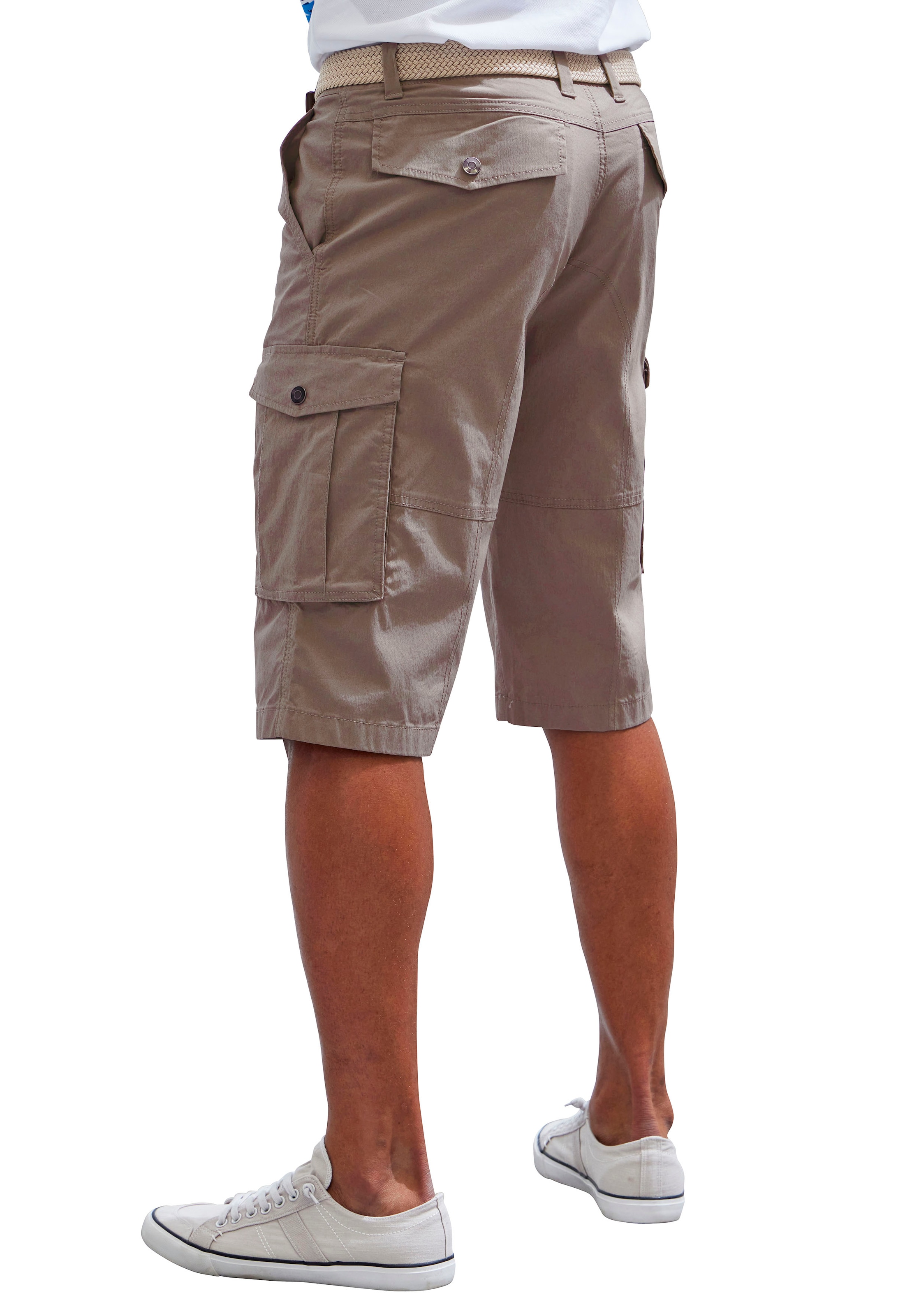 Thumbnail - John Devin Cargobermudas "aus elastischer Baumwollmischung" mit Seitentaschen, 3/4 Shorts