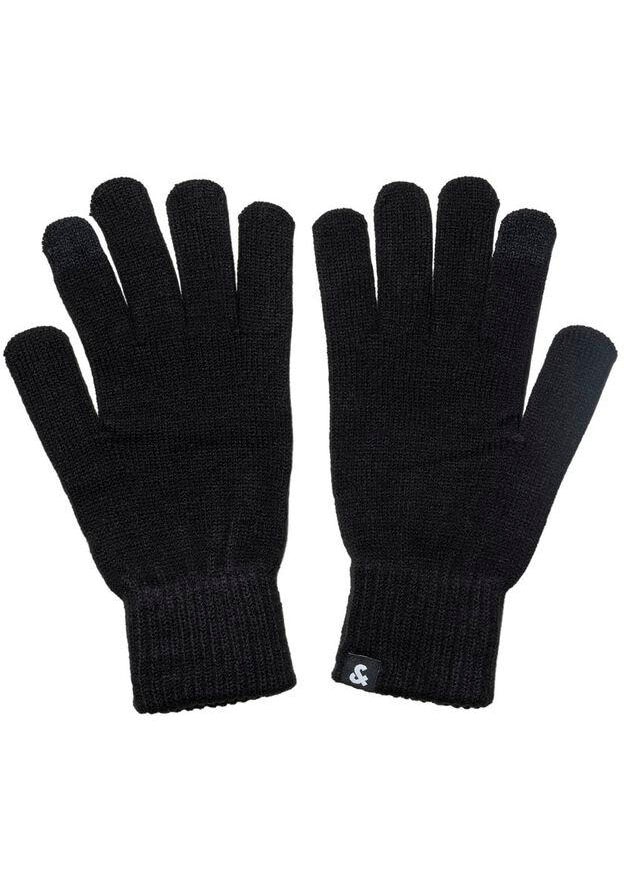 Jack&Jones - Jacbarry Knitted Gloves Sn Black - Gr. - One Size - Bild 2