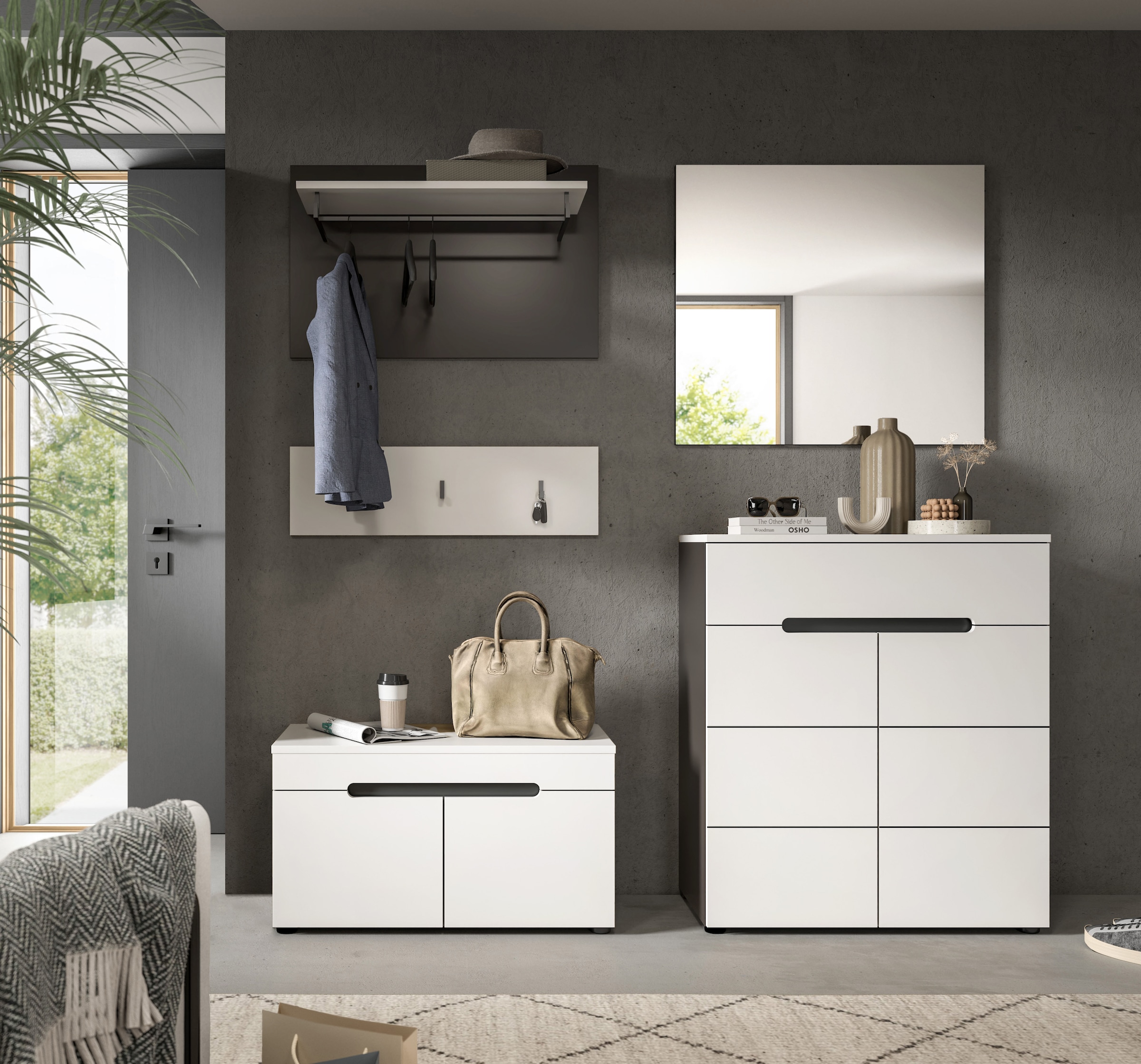 Home affaire Garderoben-Set "REHAT, TOPSELLER, 5-teilig, Breite 175cm, indi günstig online kaufen