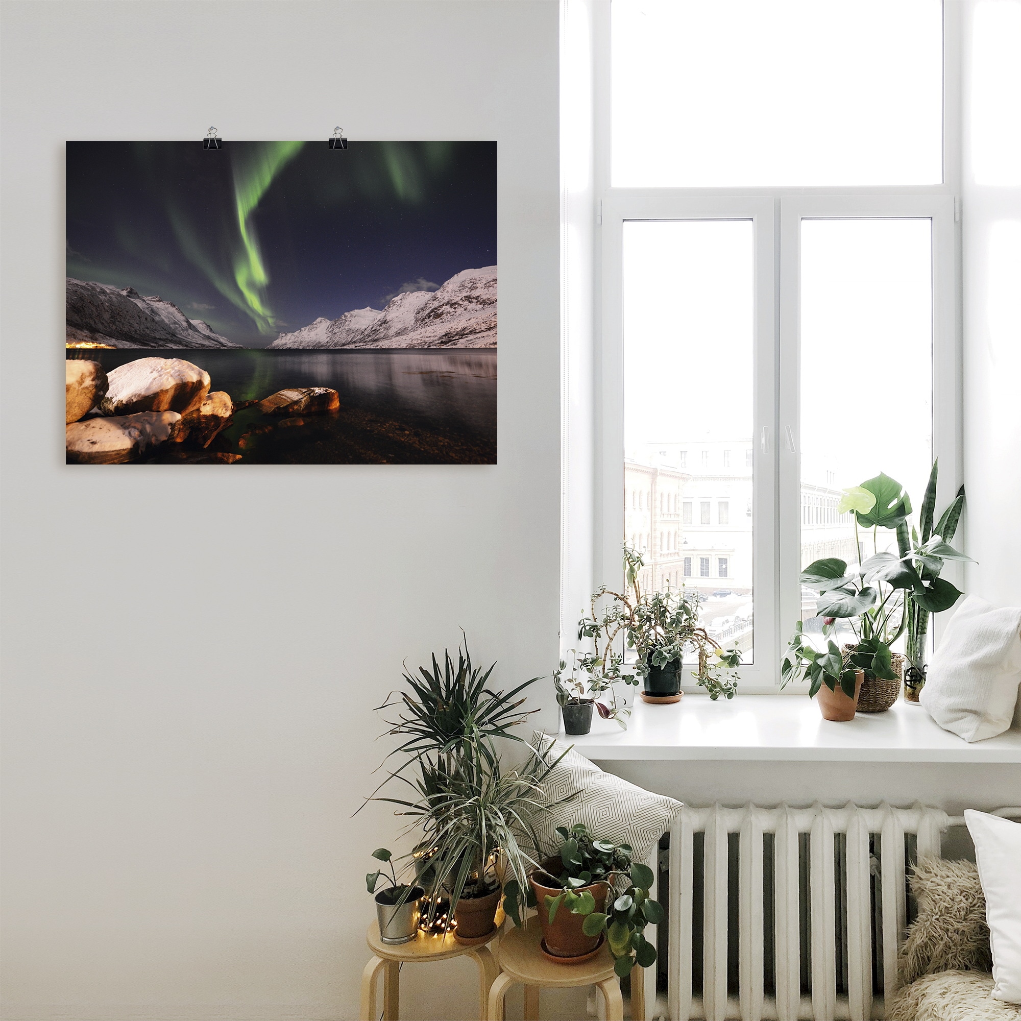 Artland Wandbild »Nordlicht Norwegen II«, Himmel, (1 St.), als Alubild, Outdoorbild, Poster in verschied. Größen