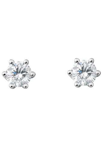 Paar Ohrhänger »0.2 ct Diamant Brillant Ohrringe Ohrstecker aus 950 Platin«, Damen...