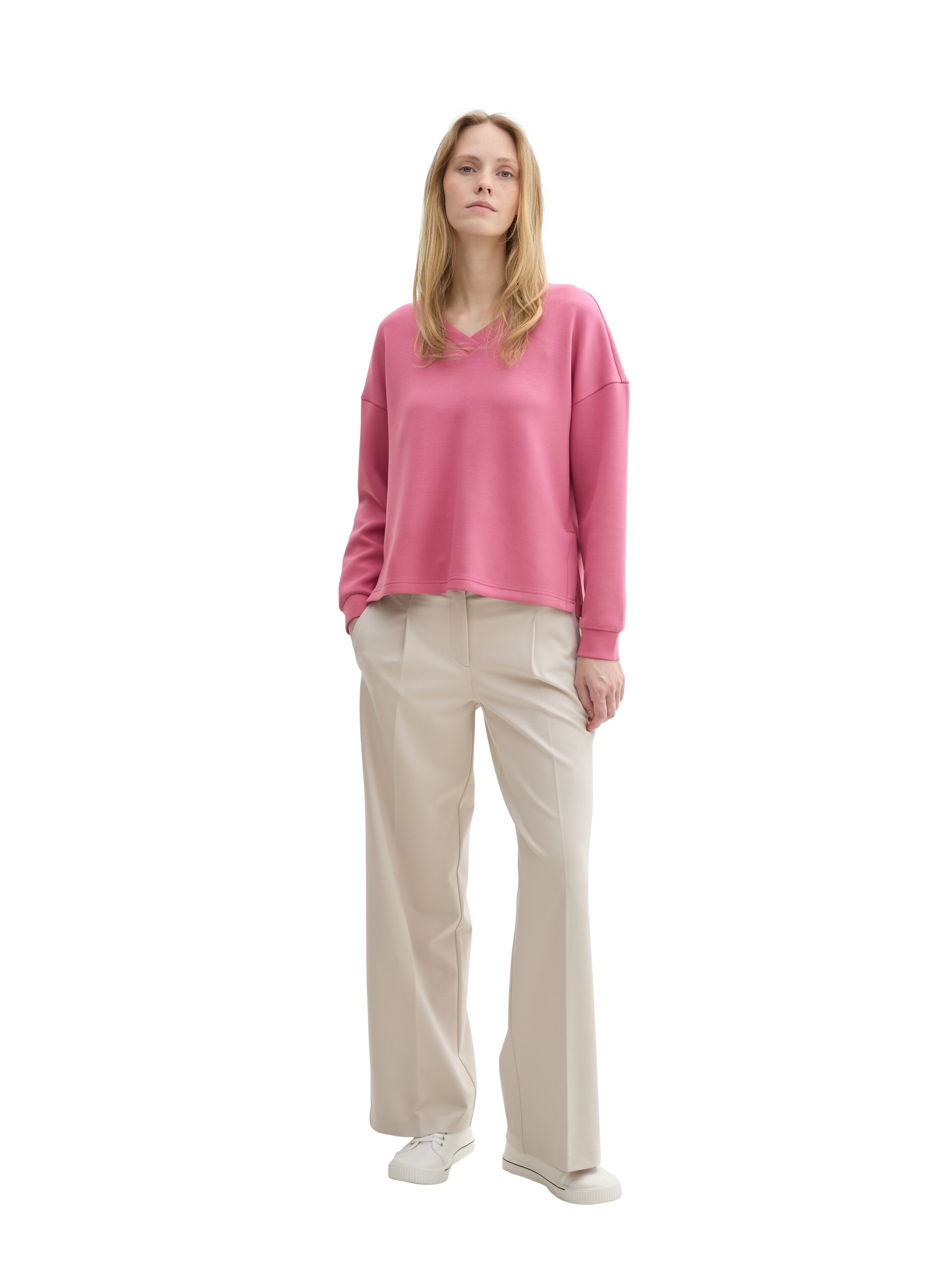 TOM TAILOR Sweatshirt »Scuba«, mit V-Ausschnitt