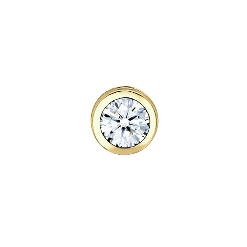 Elli DIAMONDS Paar Ohrstecker »Single Stecker Diamant (0.03ct) Basic 375 Gelbgold«