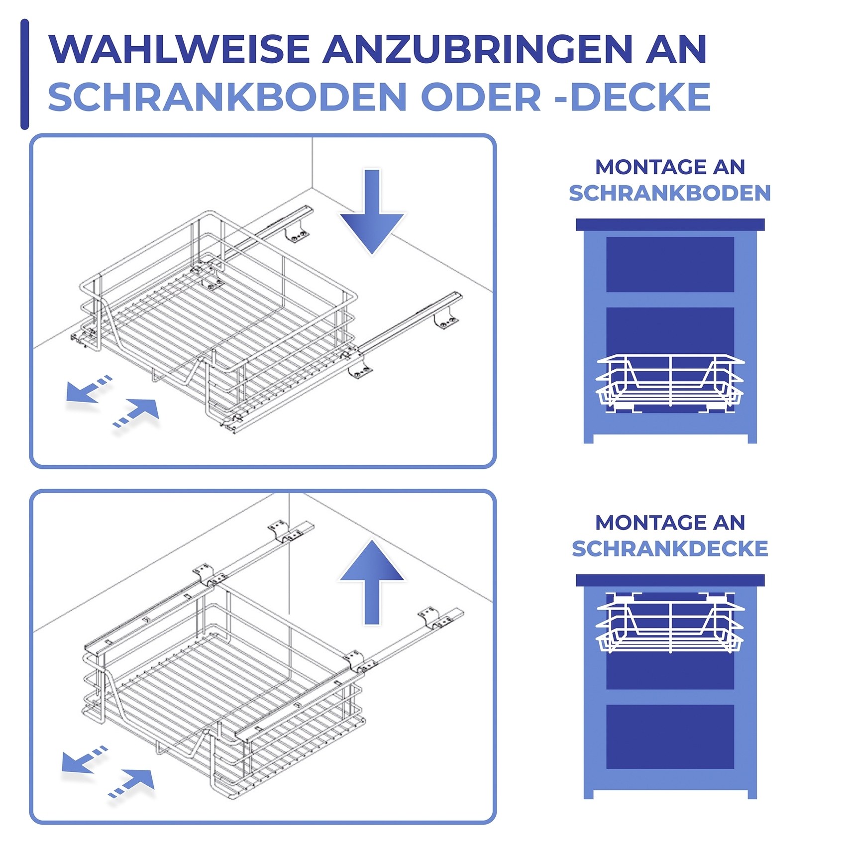Maximex Auszug »Modell Maxi«, Schrankauszug für zusätzlichen Stauraum im Küchenschrank