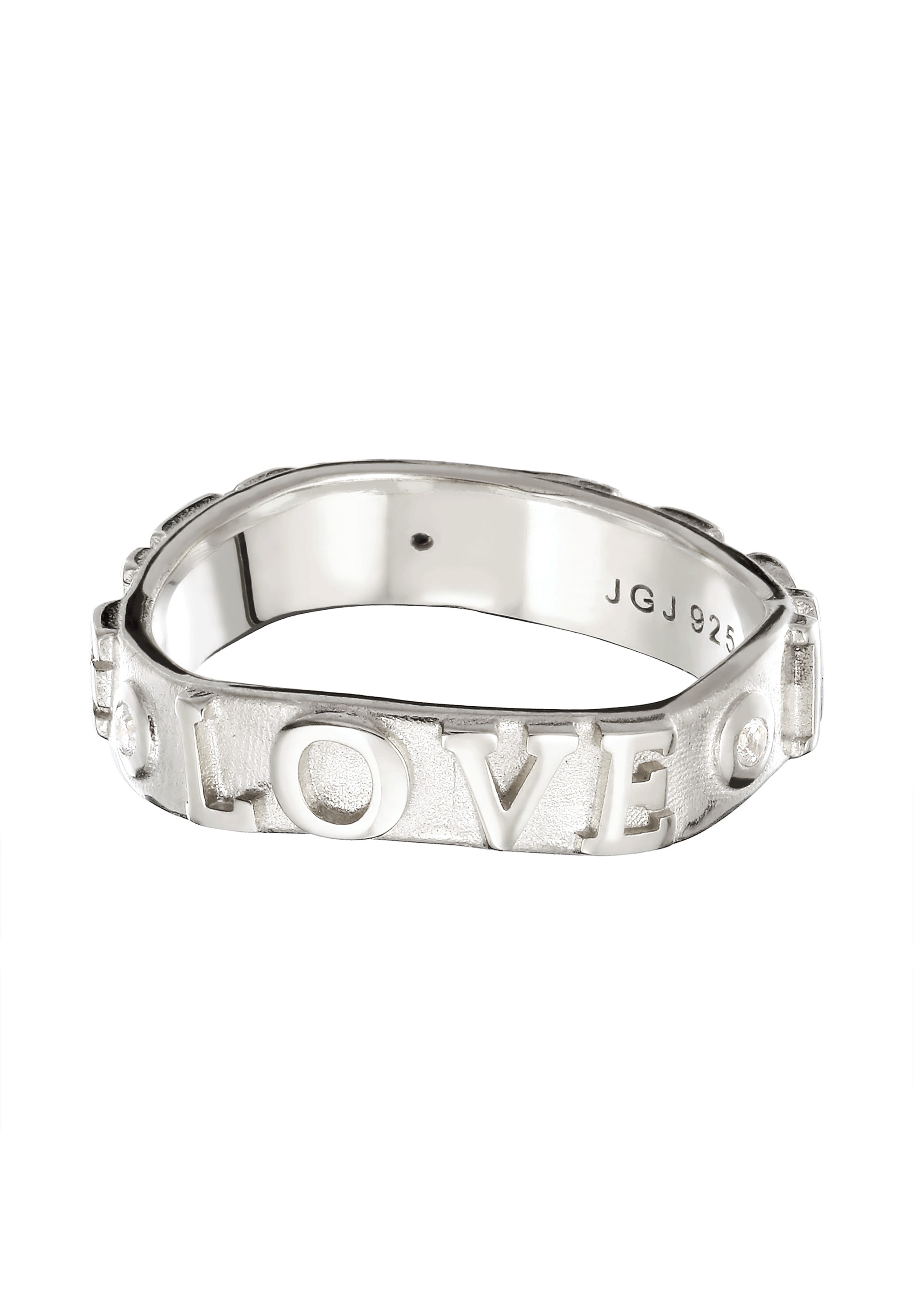 Elli Silberring »Ring Ring mit Zirkonia Weiß MORE SELF LOVE 925 Sterling Silber«