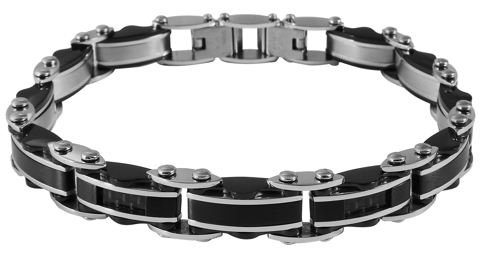 Adelia´s Gliederarmband »Herren Armband – Gliederarmband aus Edelstahl 21 cm« Ideal zum Verschenken – schlicht und stilvoll