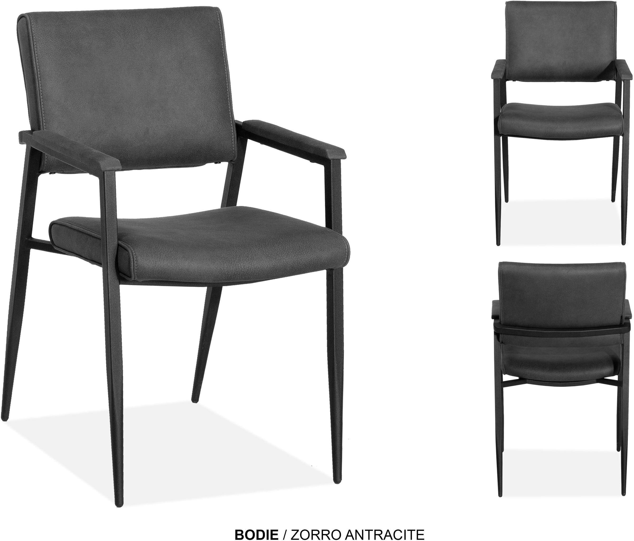 Thumbnail - OMG Design Esszimmerstuhl "Bodie" (Set) 2 Stk.bequemer Armlehnenstuhl, pflegeleichter Bezug