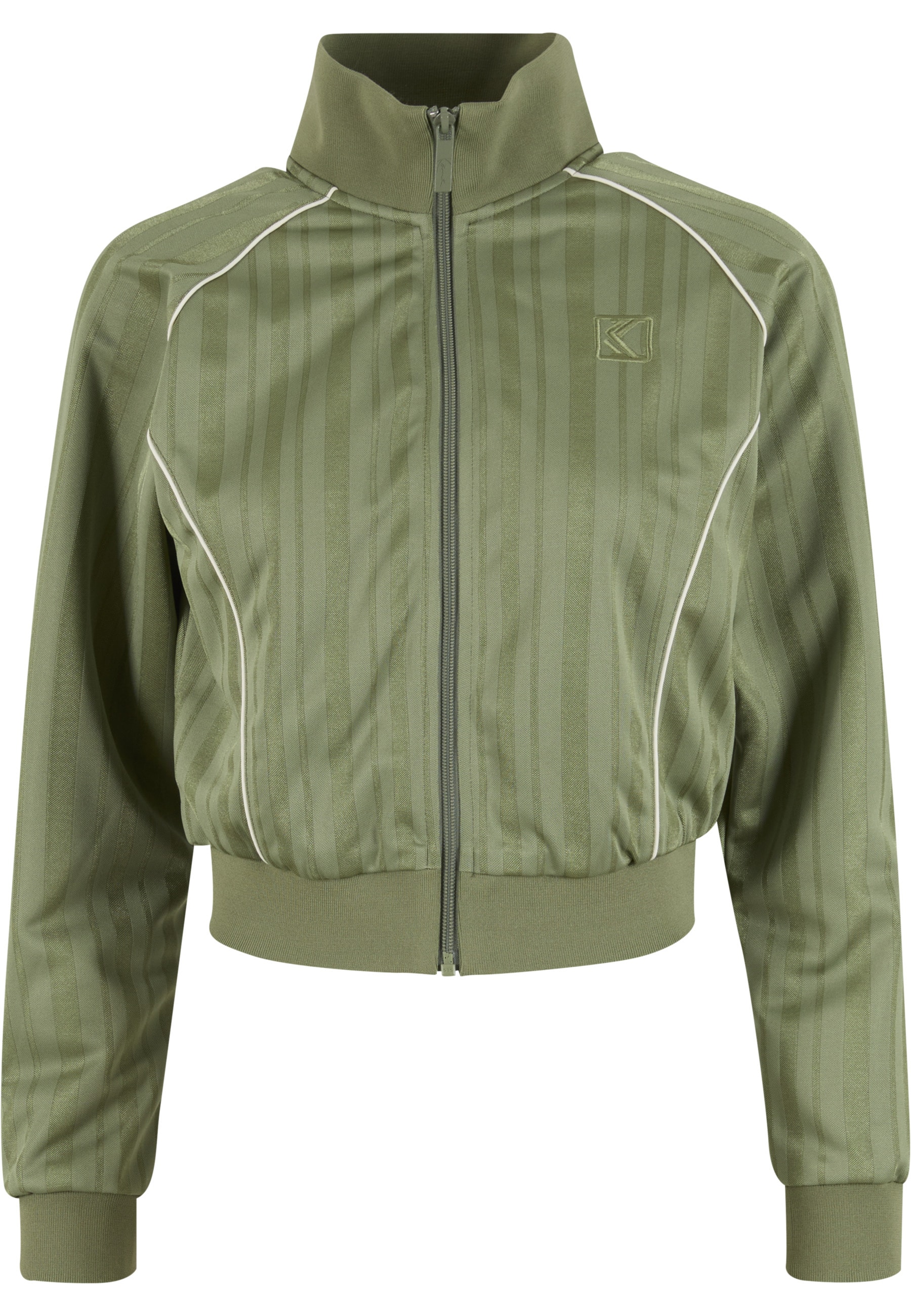 Karl Kani Outdoorjacke "Karl Kani OG Shadow Stripe Cropped Trackjacket" 1 Stk. tlg. ohne Kapuze