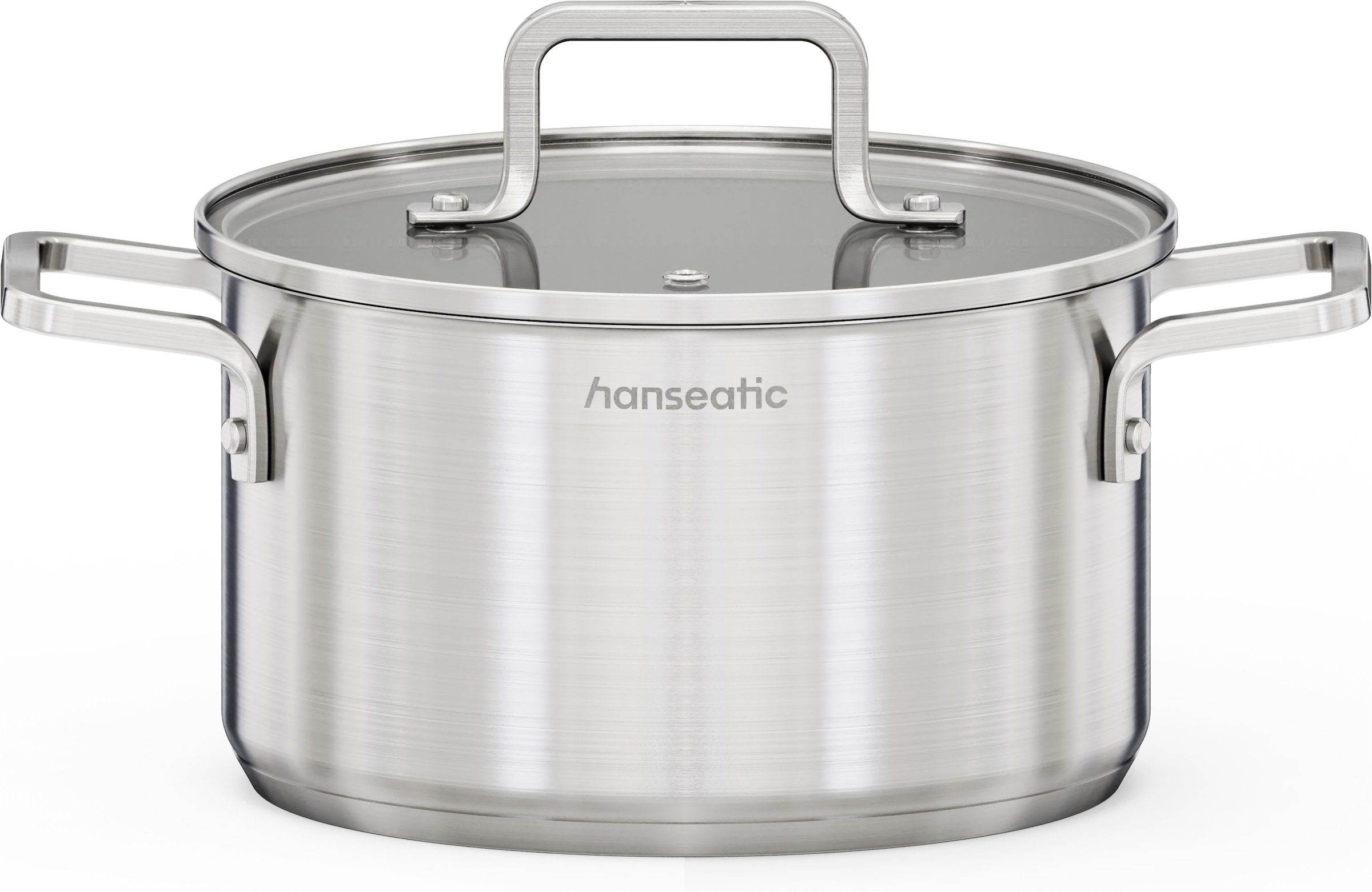 Hanseatic Topf-Set »DAILY« Set, Stielkasserolle 16 cm, Kochtopf 2x16/2x20/1x24 cm, 11 tlg. Edelstahl 18/10