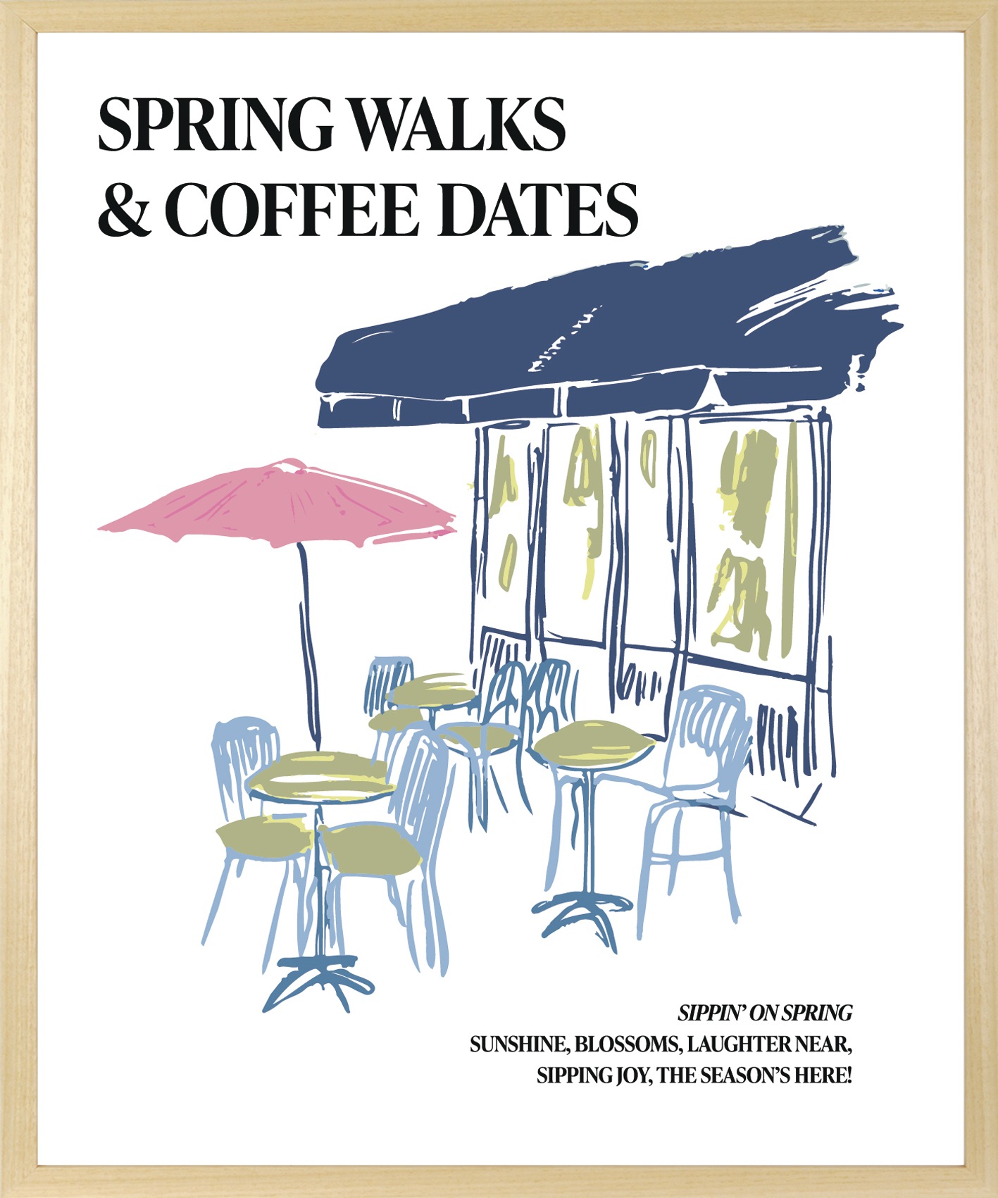 s.Oliver Kunstdruck "Kleines Cafe mit Sonnenschirm" Cafe  Fashion  Gebäude günstig online kaufen