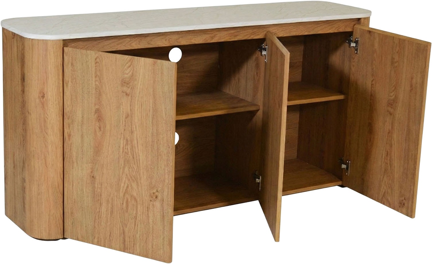 Jahnke Sideboard »TRESOR SB 150« Sideboard, Marmor Look, grifflose Optik, 3 Türen, Breite:150 cm