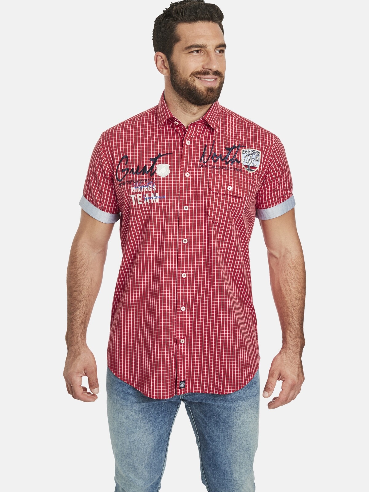 Jan Vanderstorm Karohemd "Kurzarmhemd AJULE" günstig online kaufen