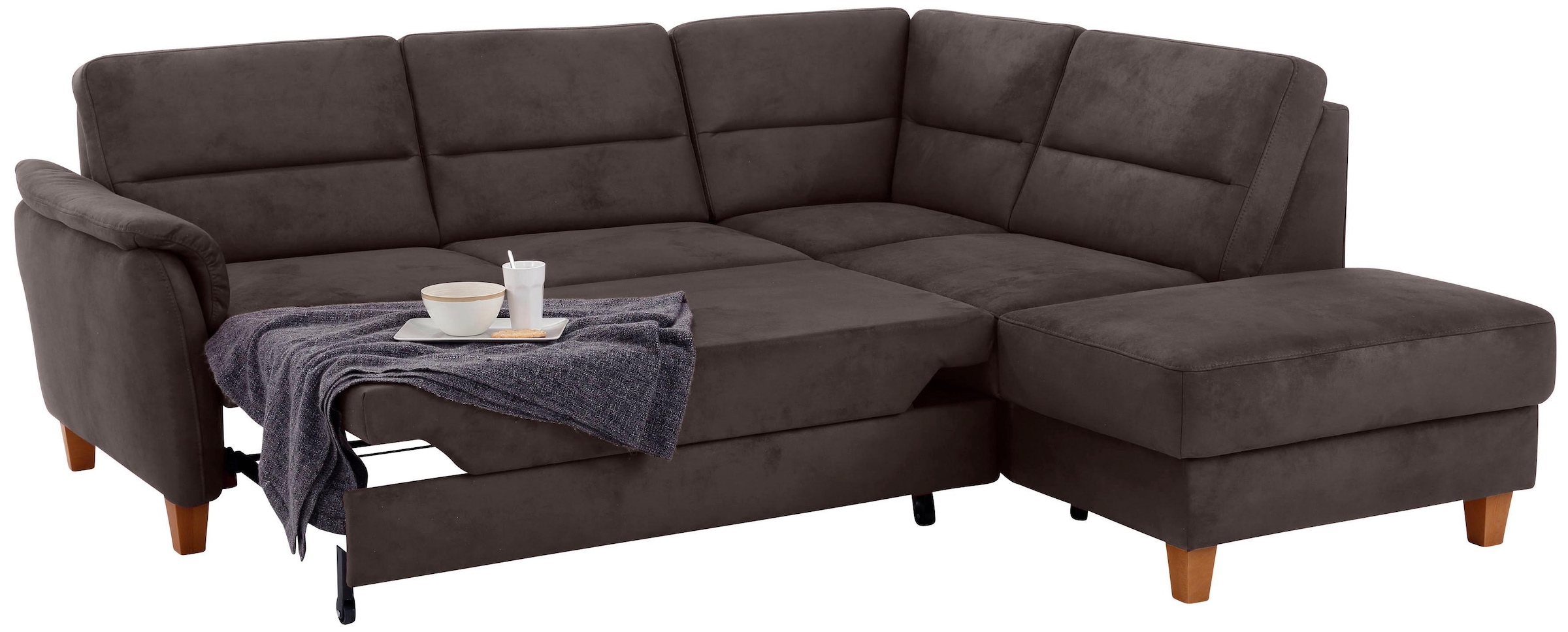 Home affaire Ecksofa »Palmera L-Form, B: 236 cm«, optional Bettfunktion & Bettkasten, Federkern
