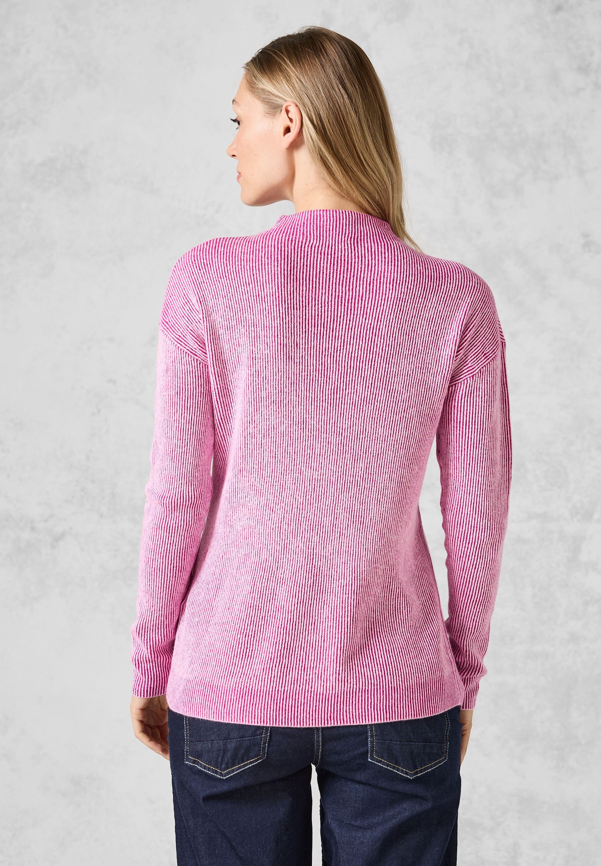 Cecil Strickpullover, mit Materialmix