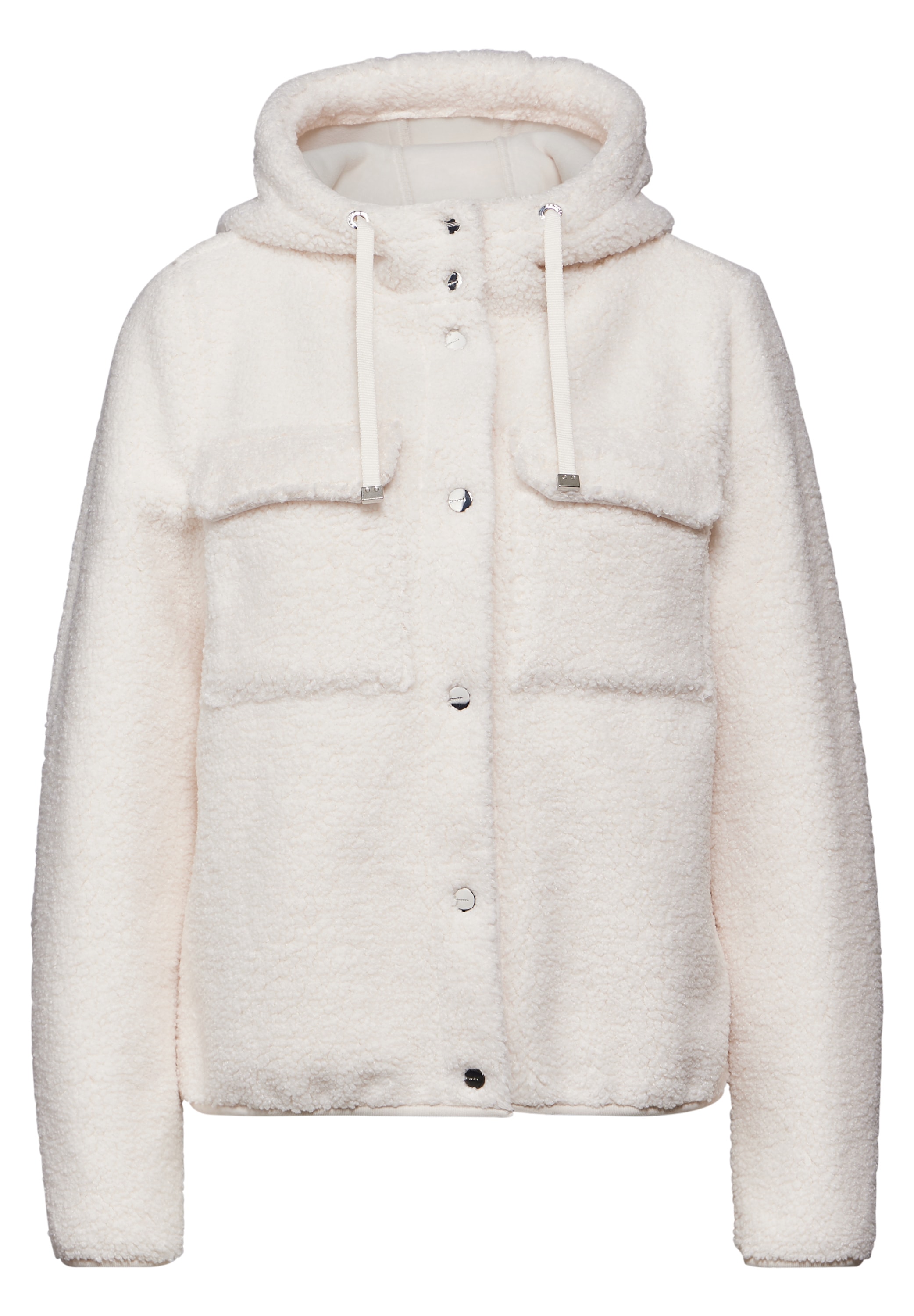 STREET ONE Fellimitatjacke, mit Kapuze, mit Brusttaschen