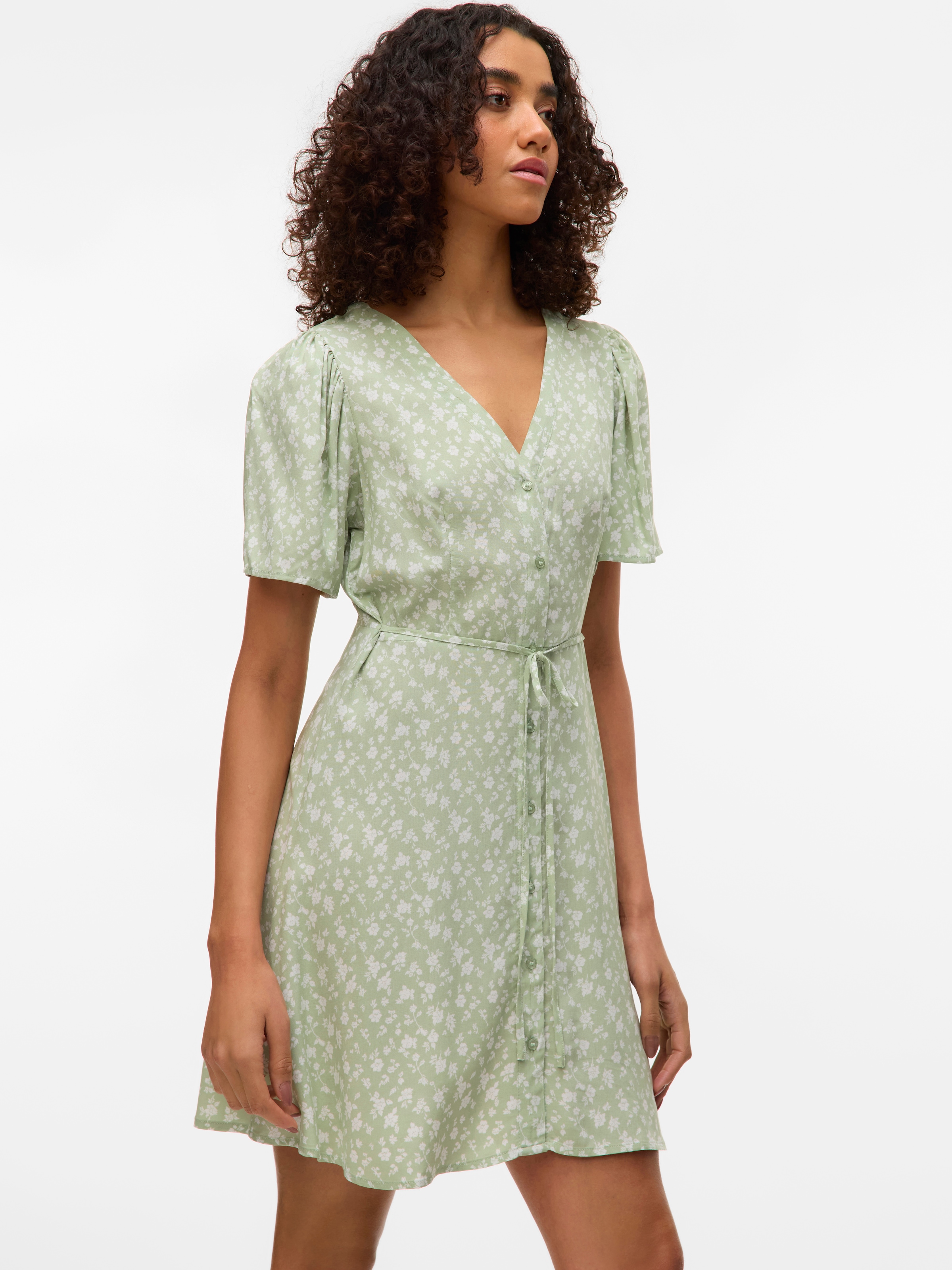 Vero Moda Minikleid "VMALBA SS SHORT DRESS WVN NOOS", Sommerkleid günstig online kaufen