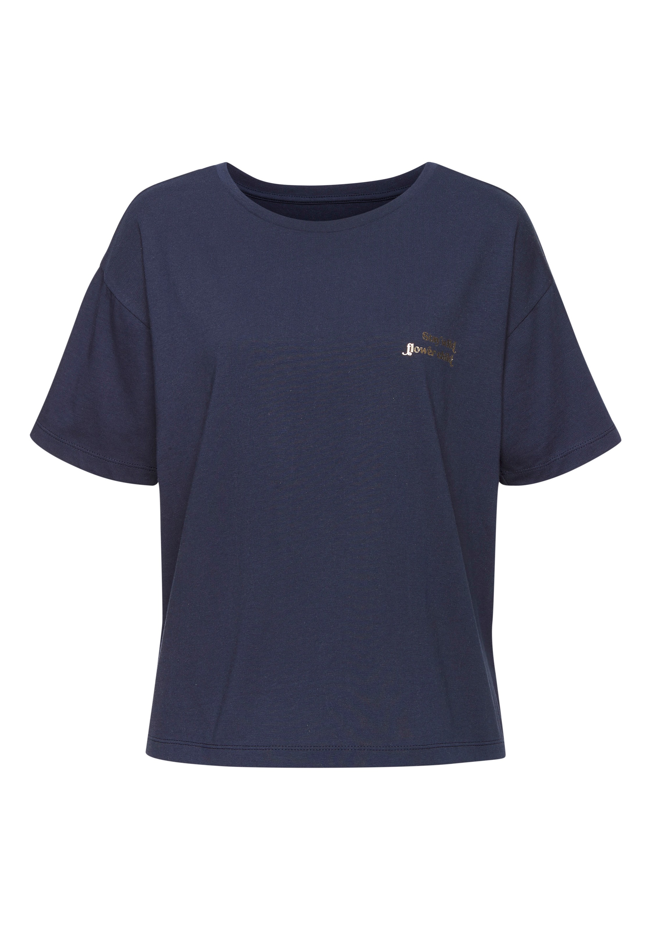 LASCANA T-Shirt, mit tollen Foilprint günstig online kaufen