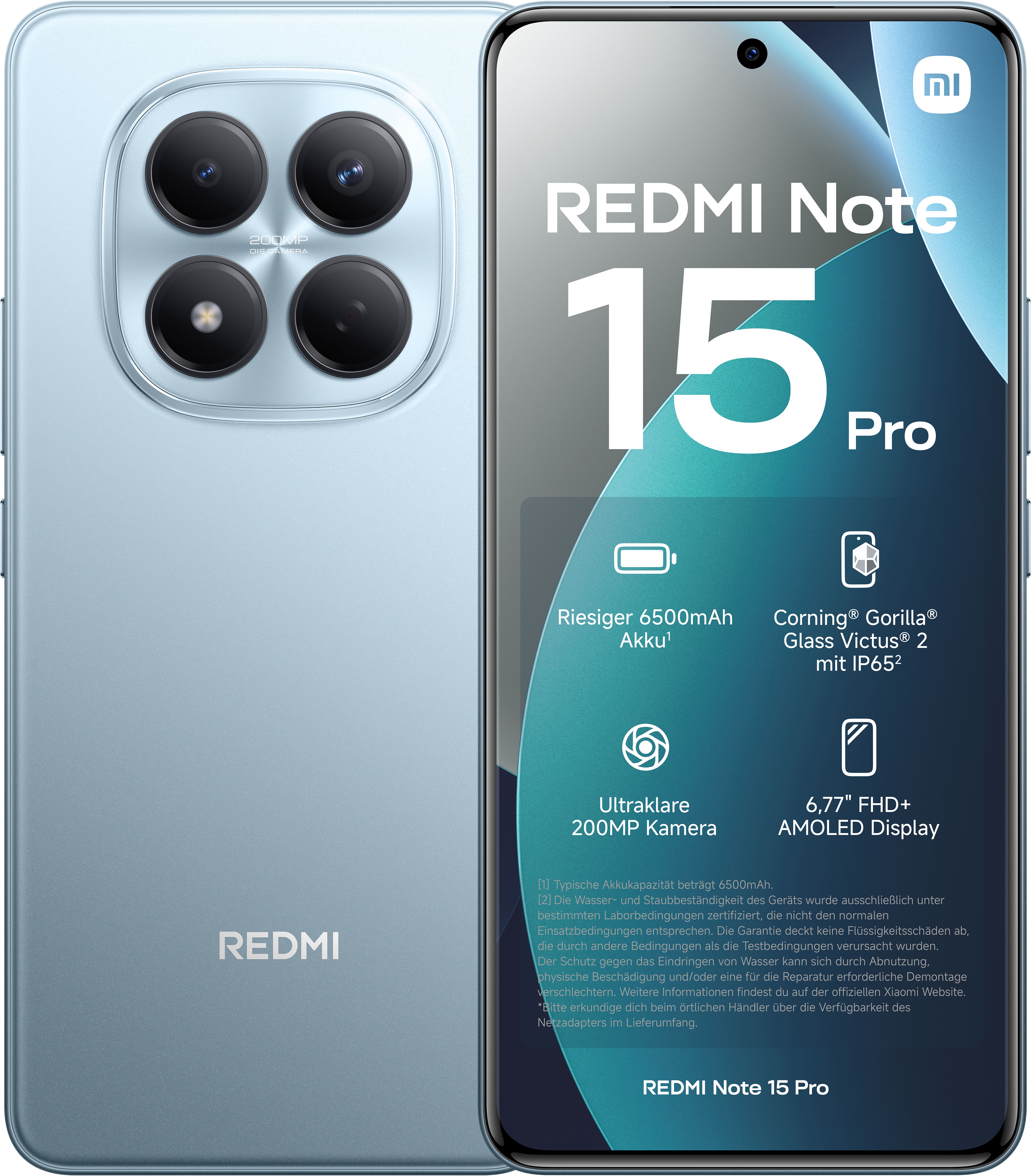 XIAOMI Smartphone "Redmi Note 15 Pro 8+256", Energieeffizienz: B (A-G), glacier blau, 256 GB, Mobiltelefone - Bild 2