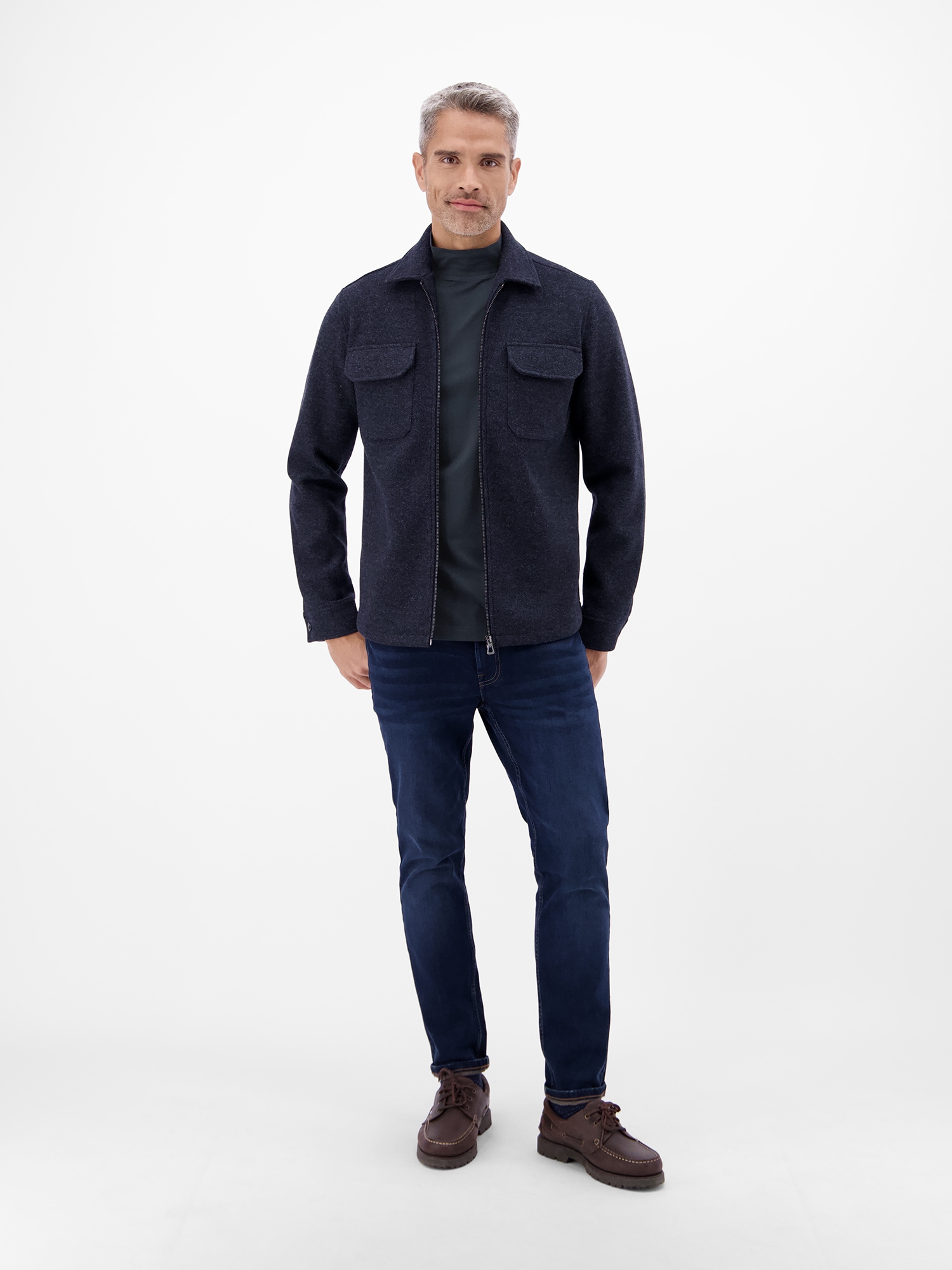 LERROS Sweatshirt »LERROS Herren-Shirt mit modischem Turtleneck«
