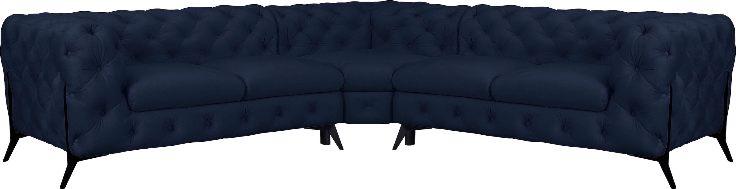 Home affaire Chesterfield-Sofa "Amaury L-Form" Chesterfield-Optik, Breite/T günstig online kaufen
