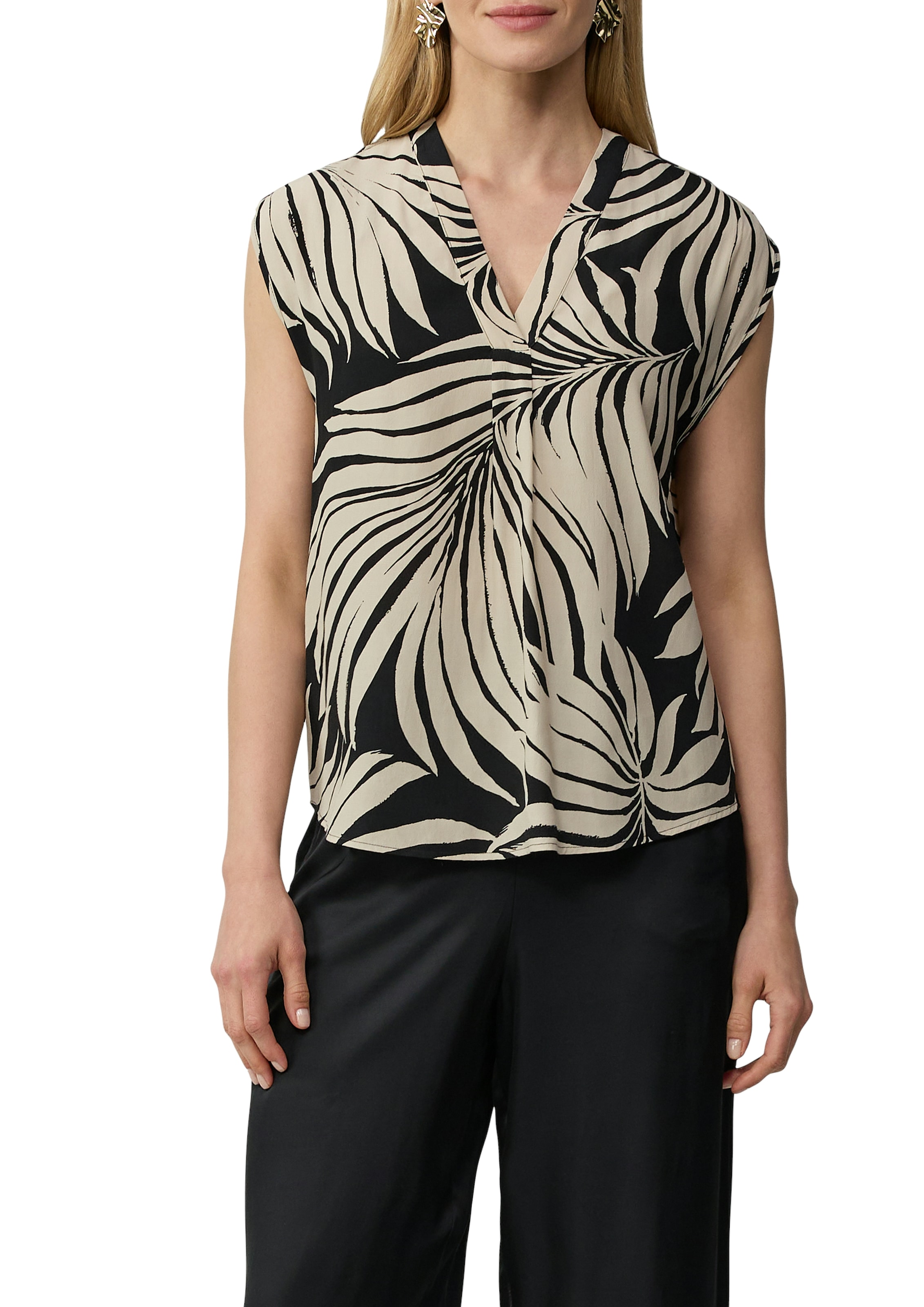 s.Oliver BLACK LABEL Kurzarmbluse, mit All-Over Print günstig online kaufen