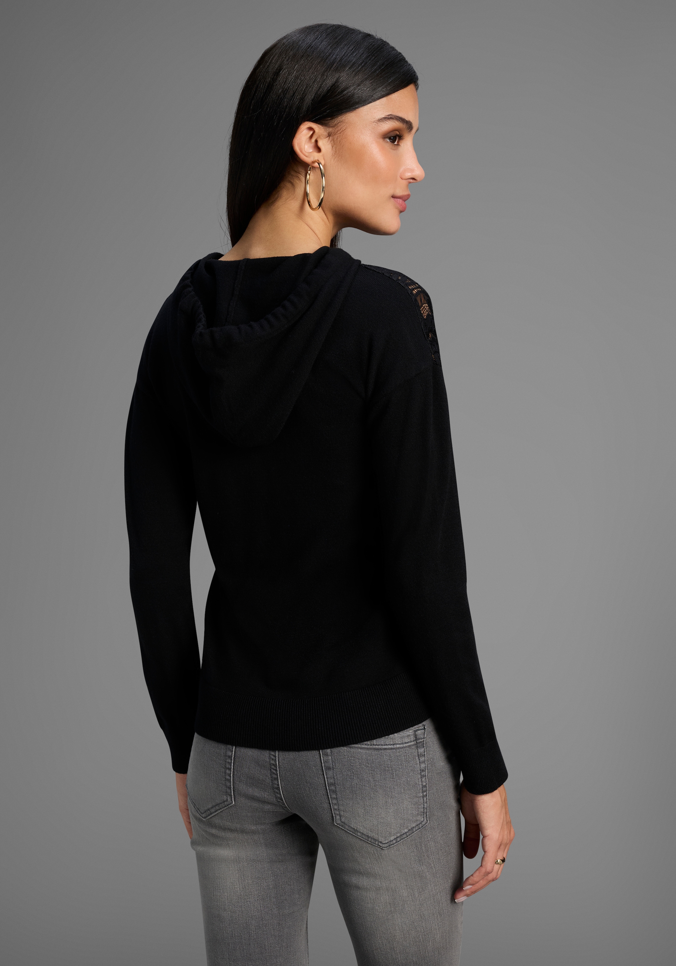 Laura Scott Kapuzenpullover, mit Spitze - NEUE KOLLEKTION