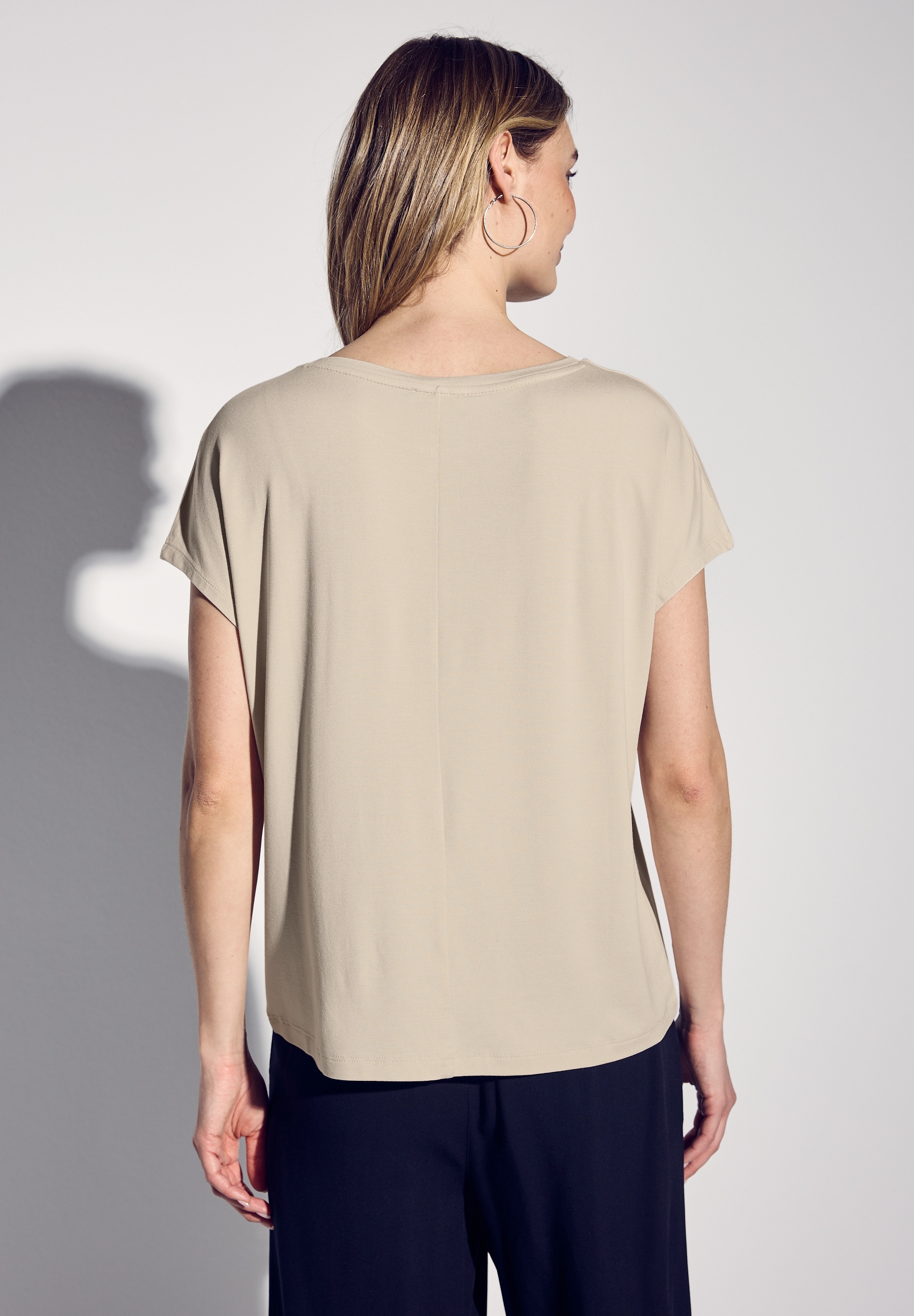 STREET ONE T-Shirt, aus softem Materialmix