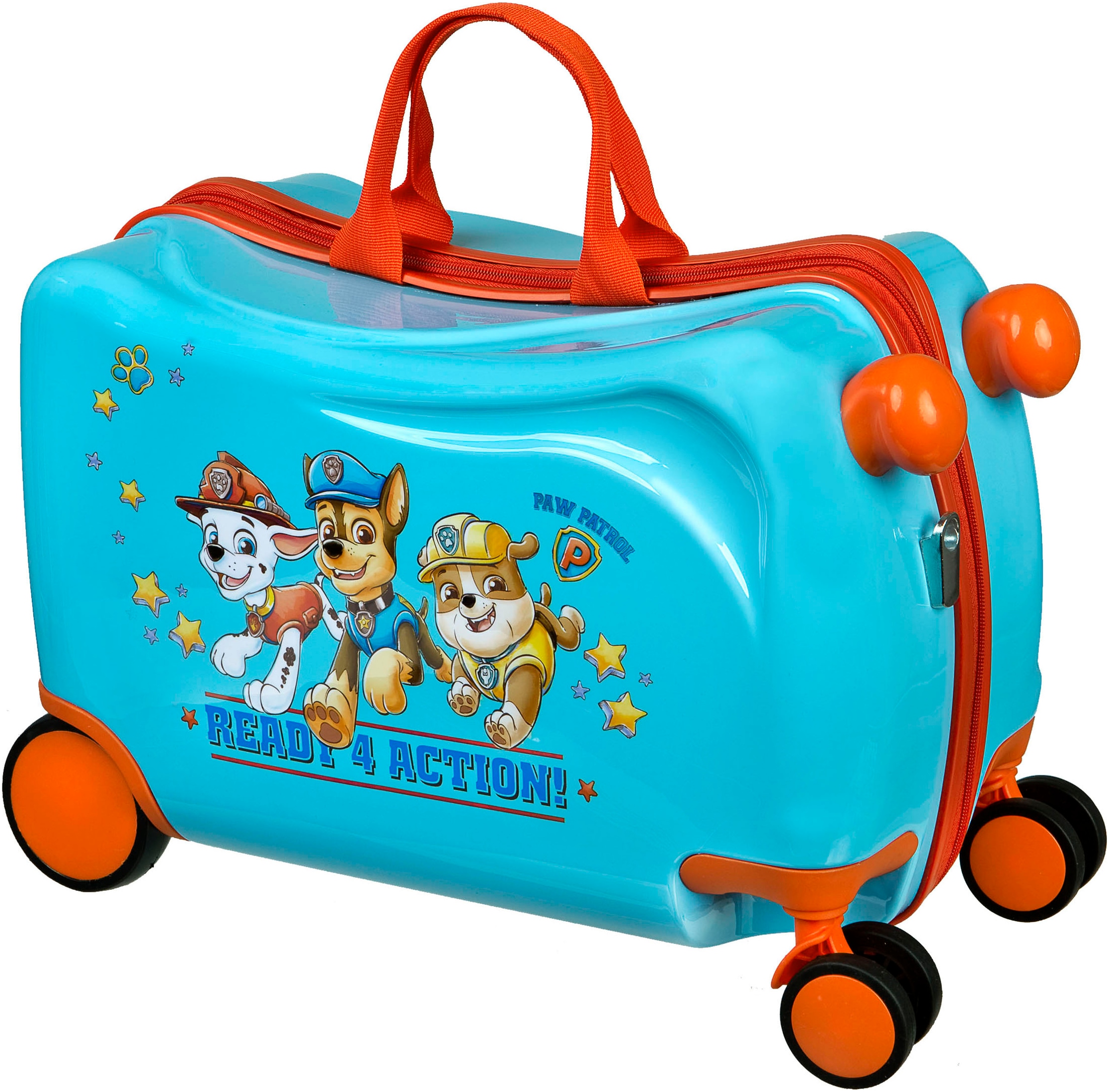 UNDERCOVER Kinderkoffer "Ride-on Trolley, Paw Patrol", 4 St. Rollen, zum sitzen und ziehen