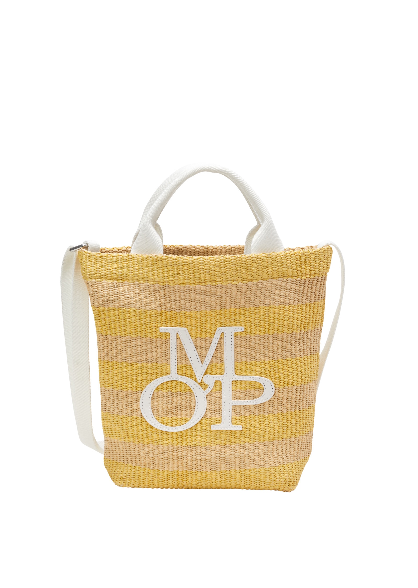 Marc O'Polo Shopper »in Bast-Optik mit Echtleder-Logo«