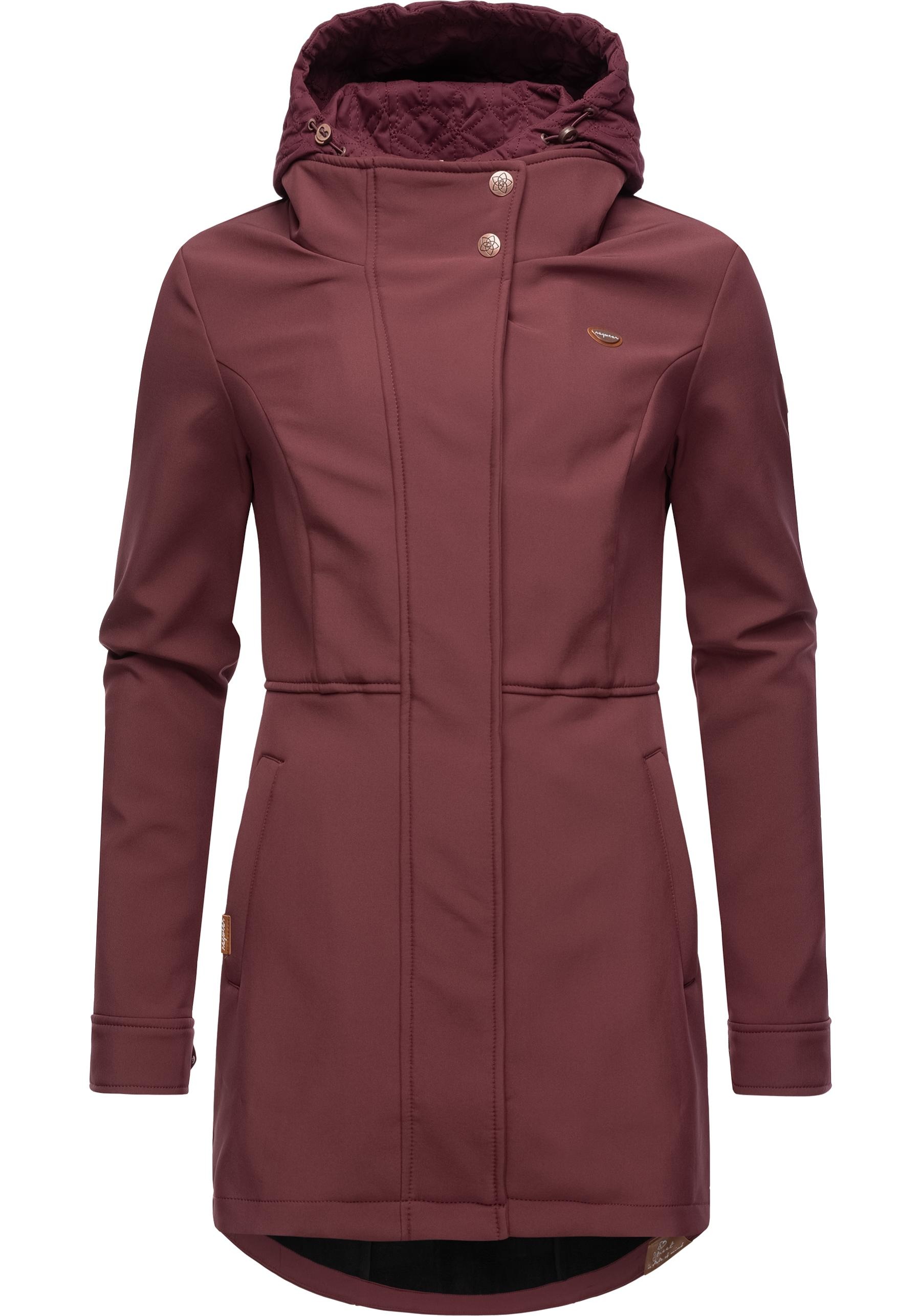 Ragwear Softshellmantel »Ybela«, sportliche, gefütterte Outdoorjacke mit Kapuze