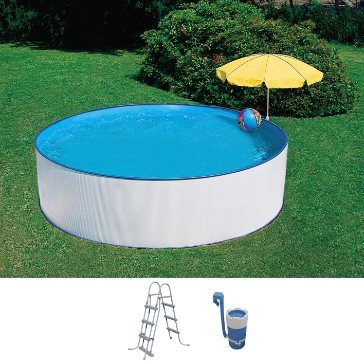SUMMER FUN Rundpool "SKIMMY II" mit Sicherheitsleiter und Kartuschenfiltera günstig online kaufen