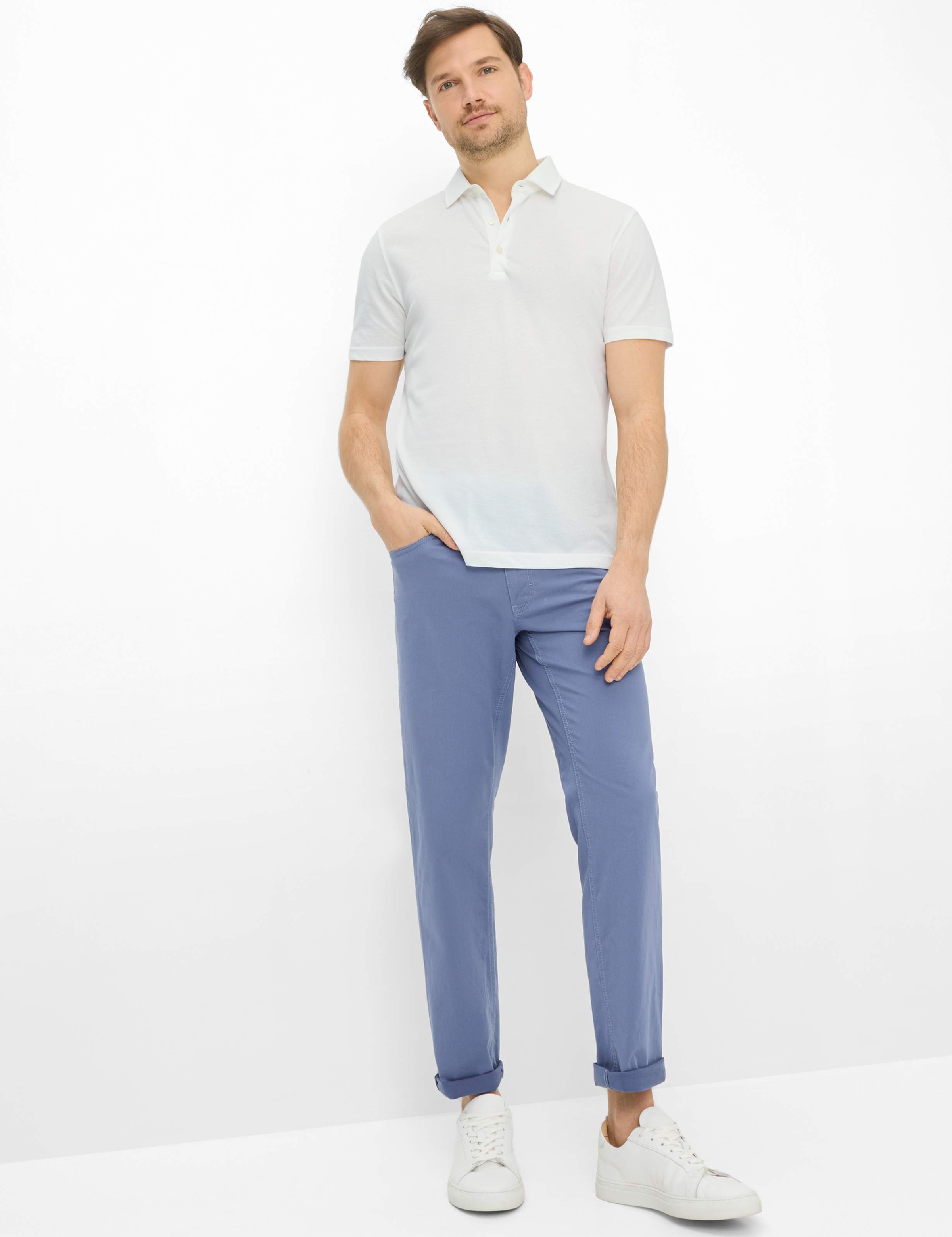 5-Pocket-Hose BRAX "Style COOPER", Herren, Gr. 40, Länge 30, blau, Web, 78% Baumwolle, 19% Lyocell, 3% Elasthan, Hosen 5-Pocket-Hose 2