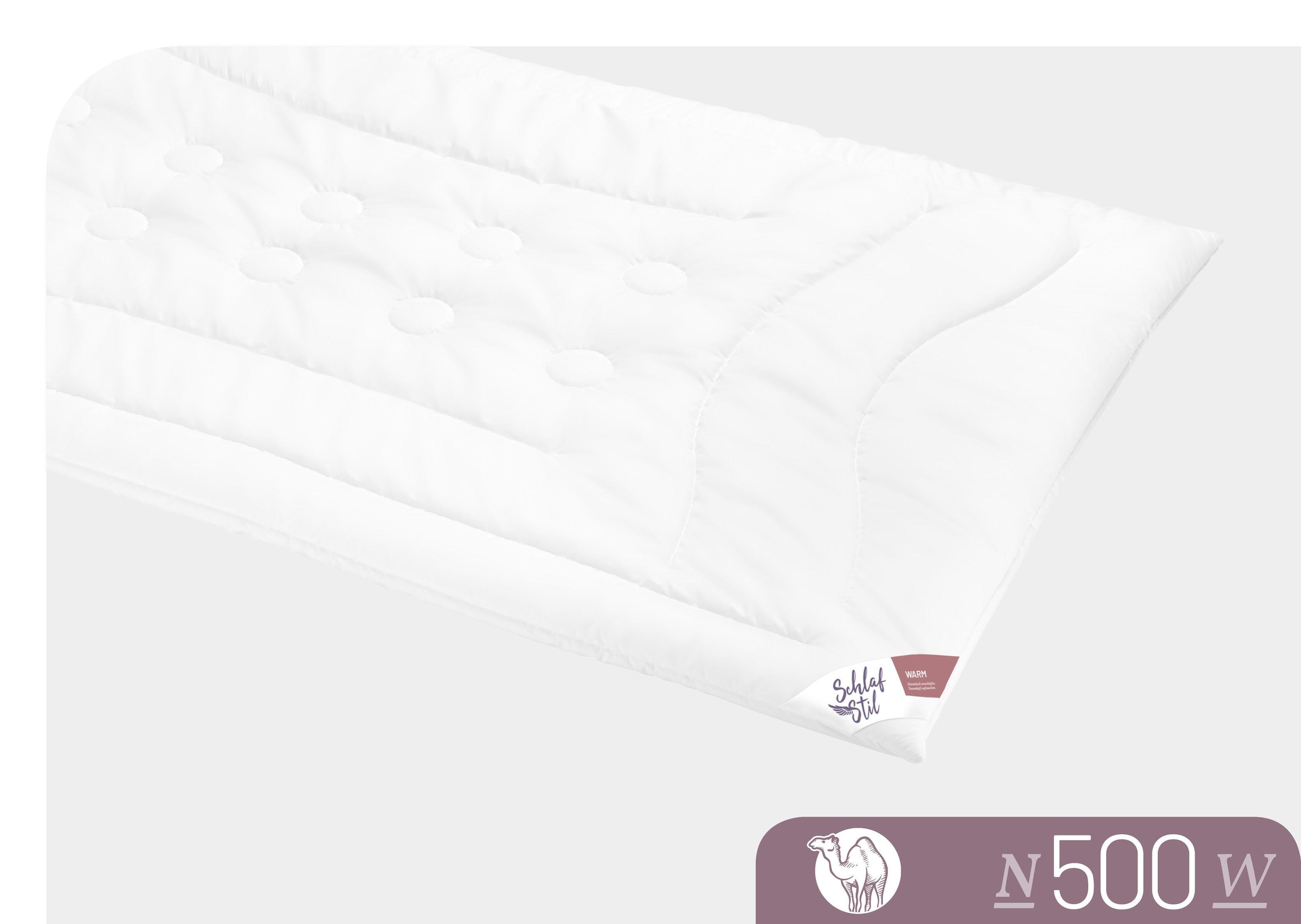 Schlafstil Naturhaarbettdecke »N500«, warm, (1 St.), hergestellt in Deutschland, allergikerfreundlich