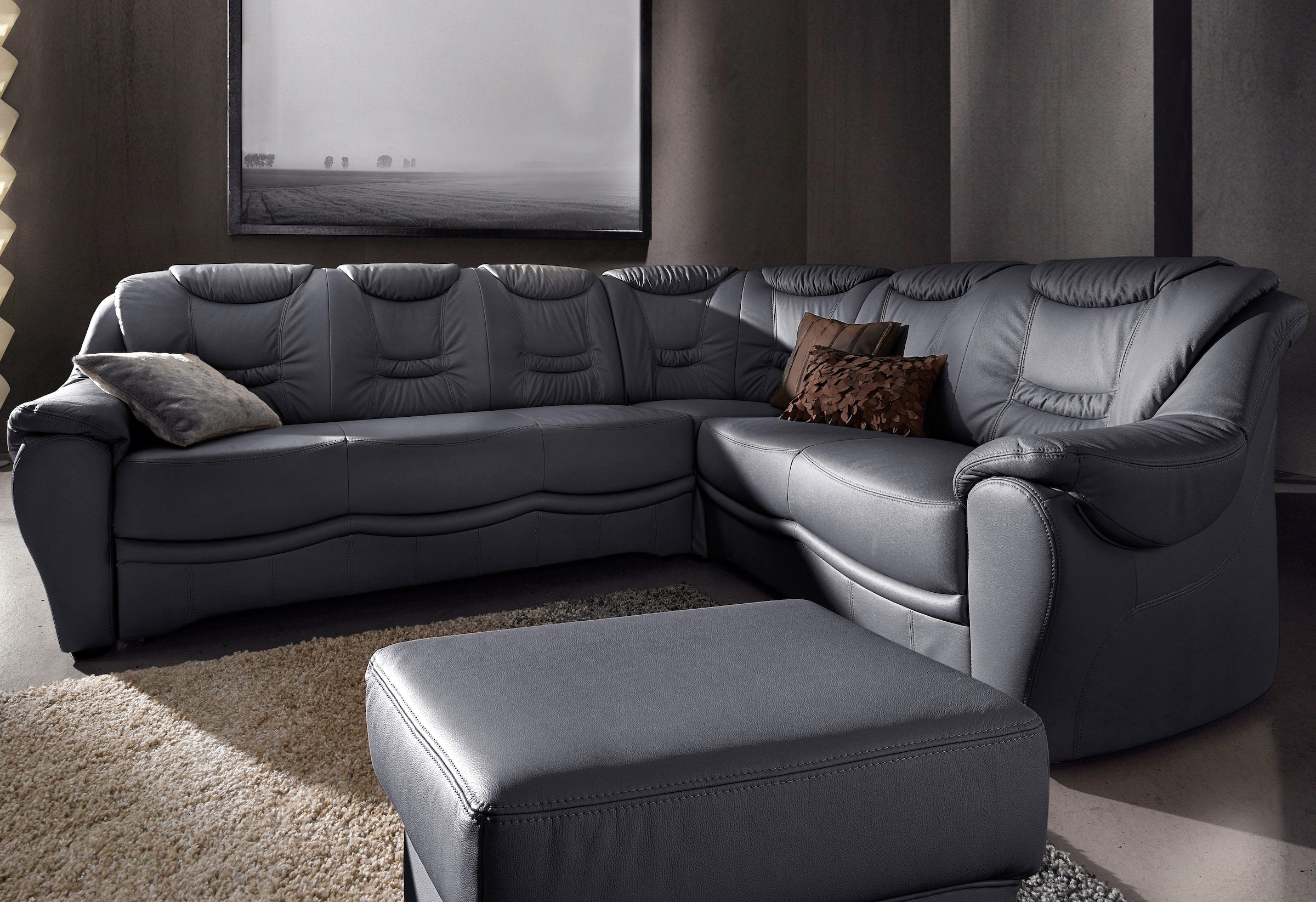 sit&more Ecksofa "Benson L-Form", wahlweise mit Bettfunktion